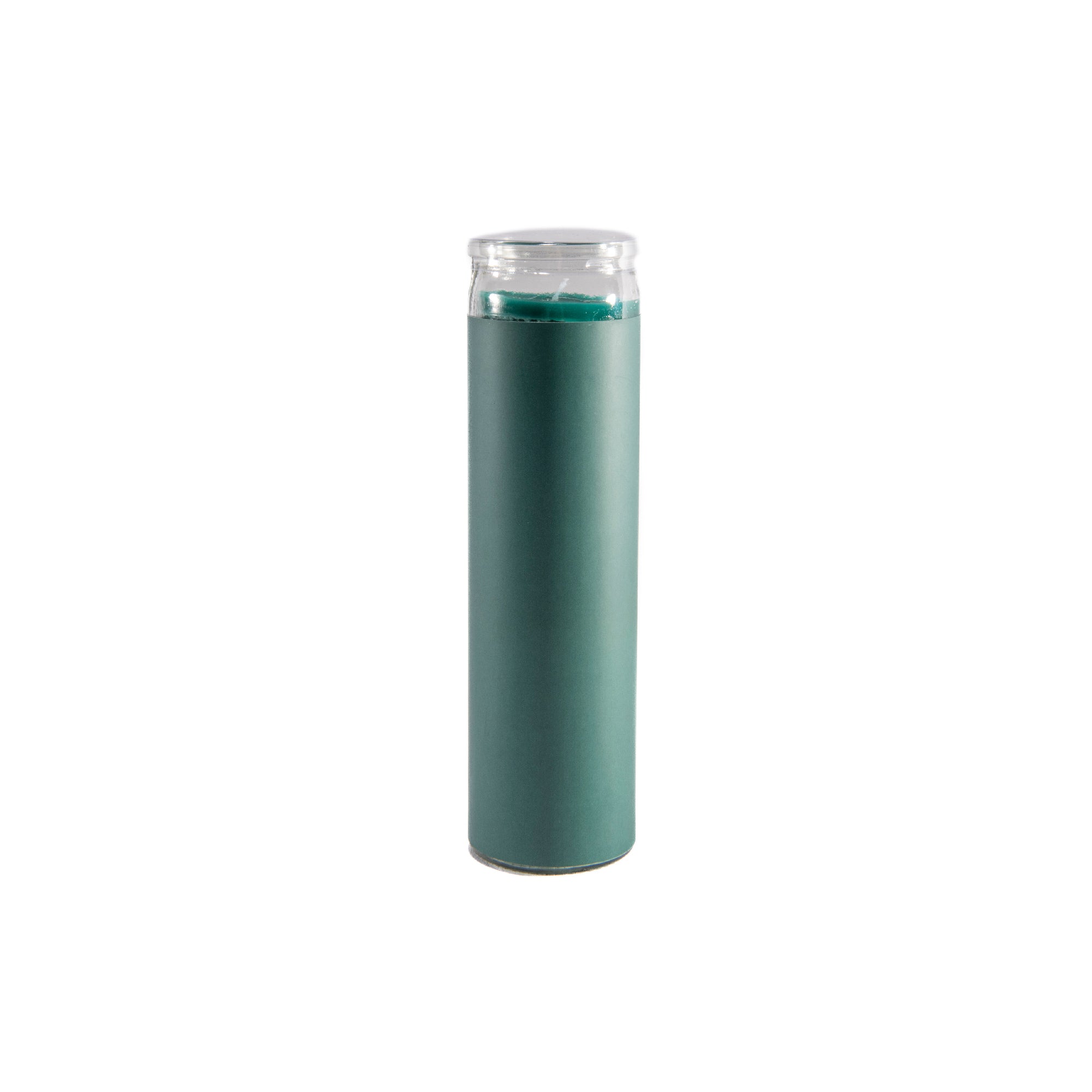 Teal Unscented Tall Glass Decorative Candle - Set of 6