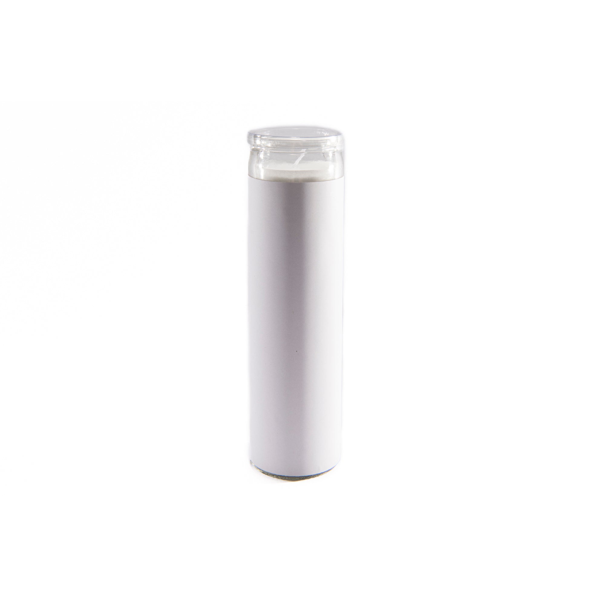 White Unscented Tall Glass Decorative Candle - Set of 6