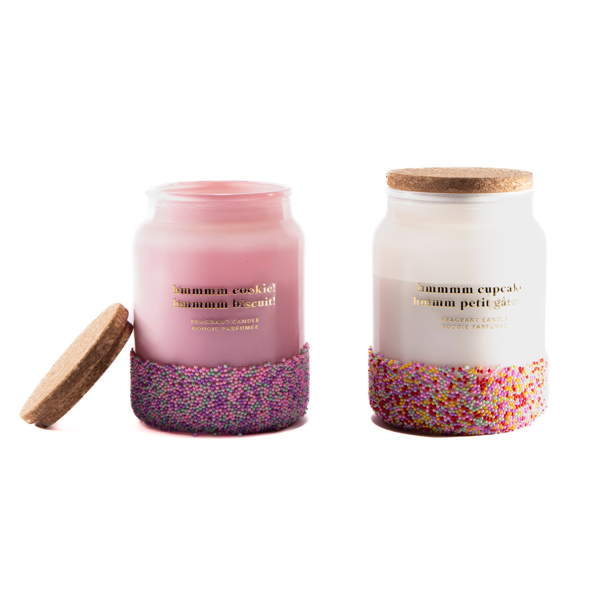 16 Ozs Glass Jar Scented Candle with Cork Lid – Assorted - Set of 2