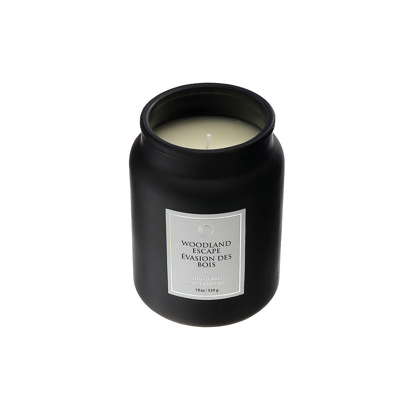 19 Oz Luxe Scented Candle With Glass Lid (Woodland Escape) - Set of 2