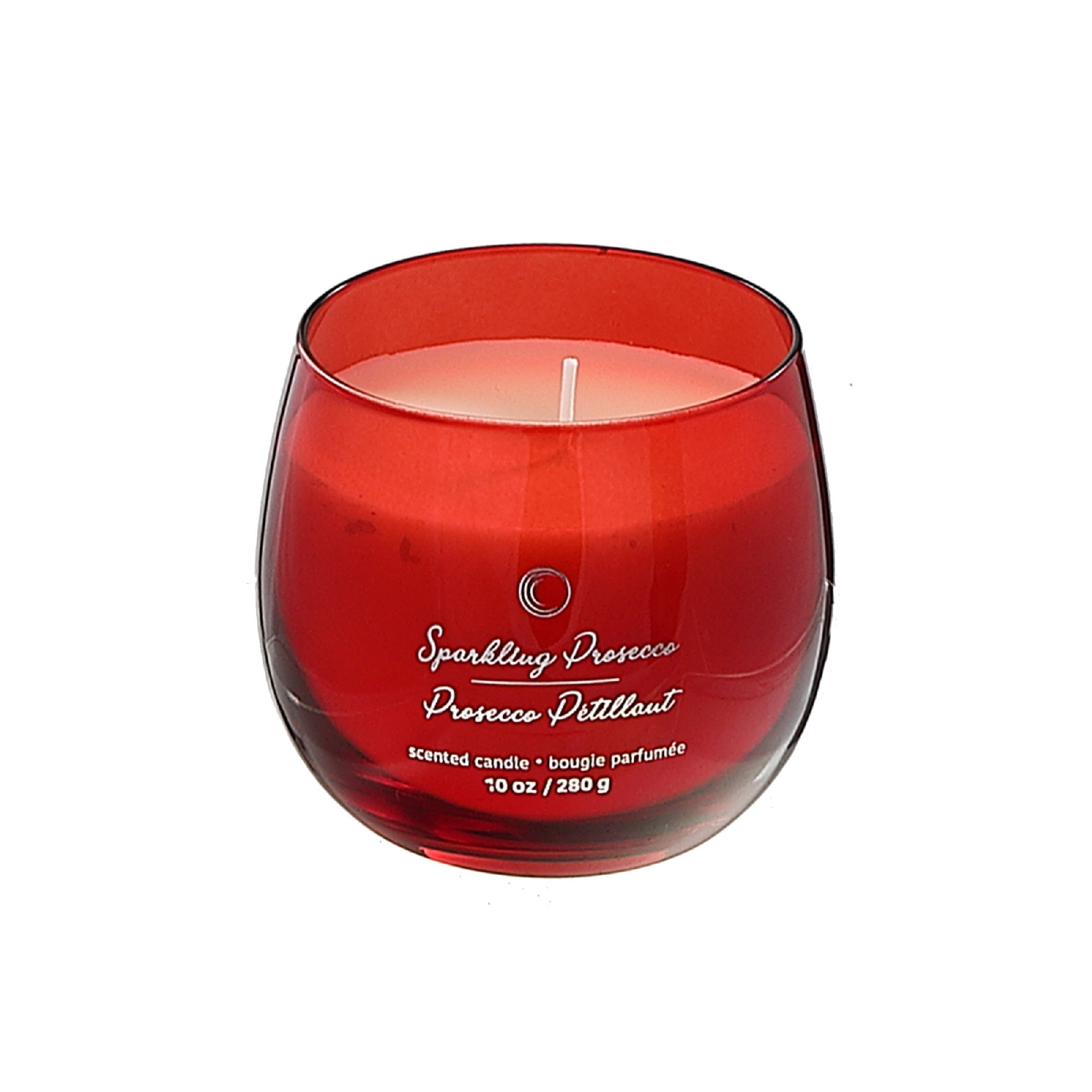 10 Oz High Gloss Curved Candle Sparkling Prosecco, Decorative Candle, Home Accent