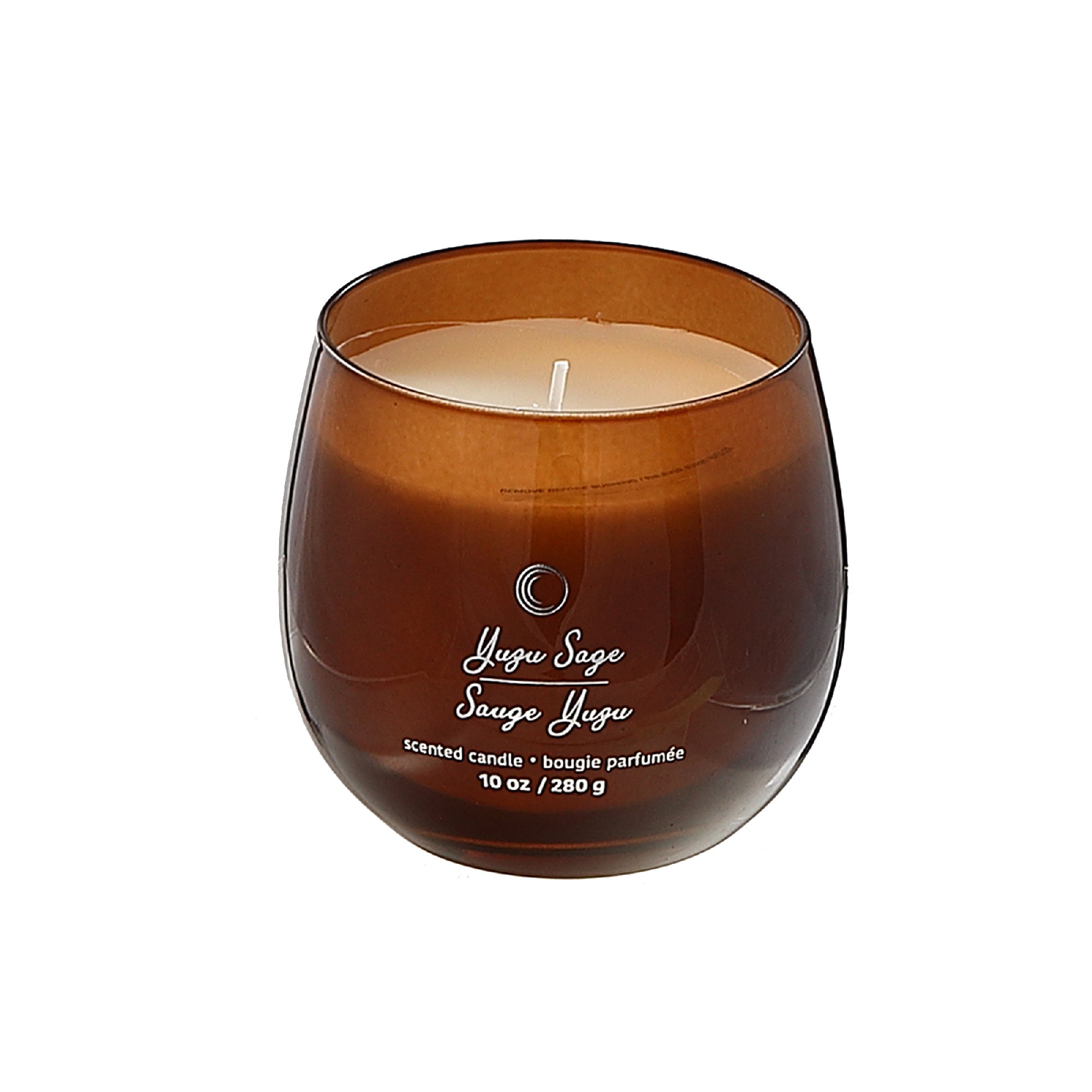 10 Oz High Gloss Curved Candle Yuzu Sage, Decorative Candle, Home Accent