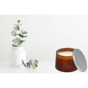 3 Wick High Gloss Taper Candle Yuzu Sage 18 Oz, Decorative Candle, Home Accent