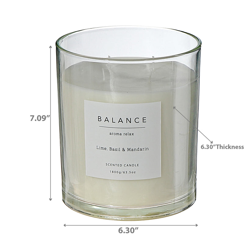 4 Wick Ambience Glass Candle (Pomelo Lime & Bergamot)