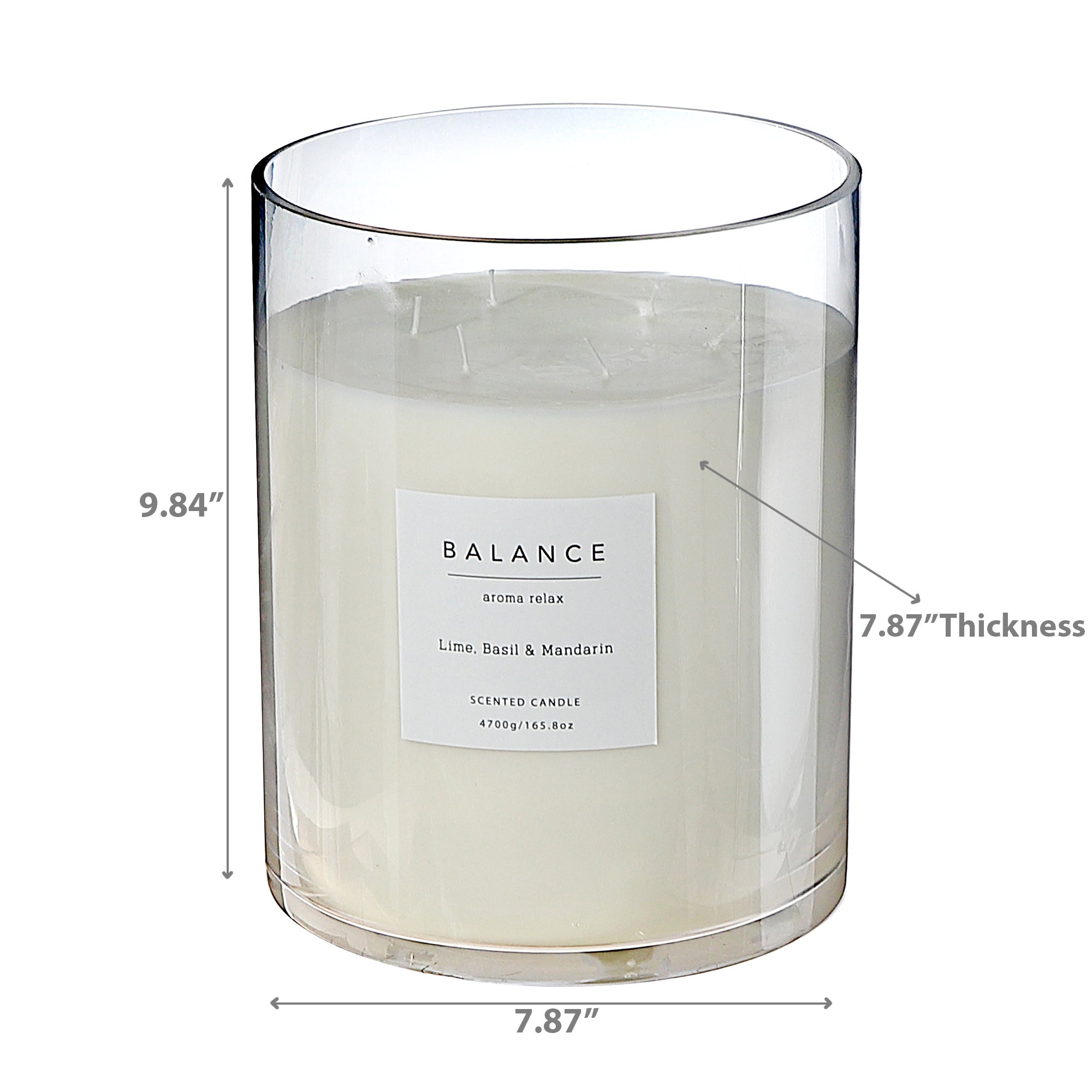 6 Wick Ambience Glass Candle Pomelo Lime & Bergamot, Six Wick Glass Candle, Pomelo Lime And Bergamot Scent, Luxury Home Fragrance