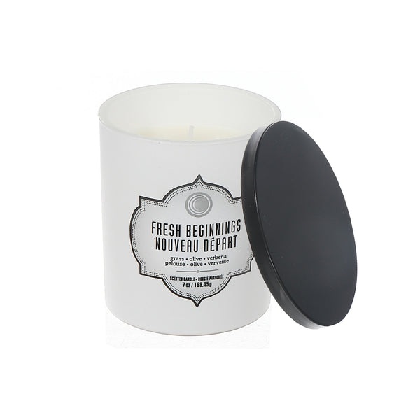 7Oz White Jar Scented Candle With Lid