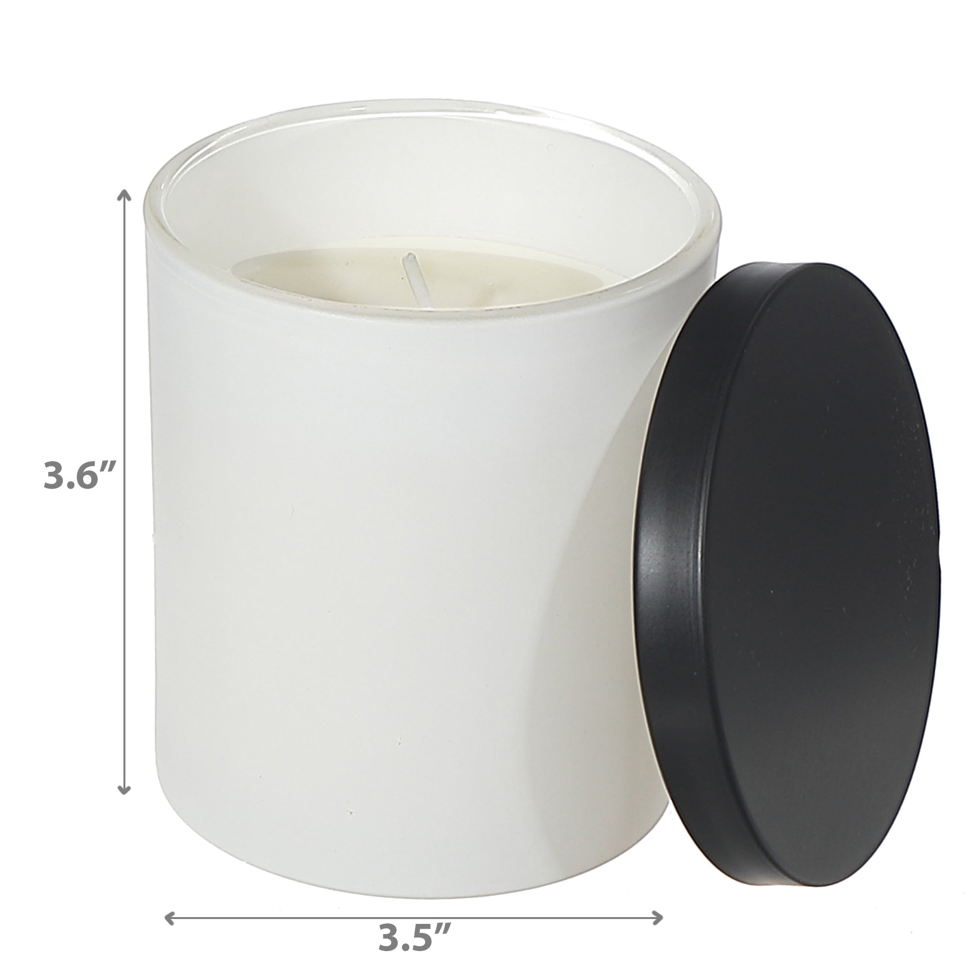 7 Oz White Jar Scented Candle With Lid, 7 Oz White Jar Candle, Compact Home Fragrance, Decorative Candle With Lid