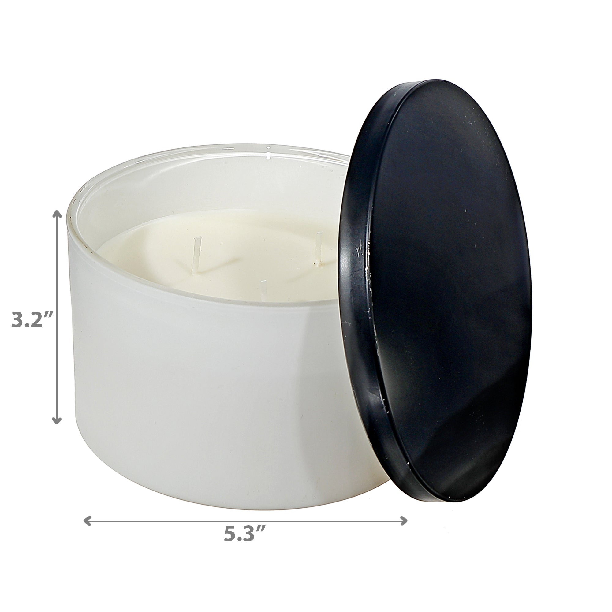 14Oz 3 Wick White Jar Scented Candle With Lid, 14 Oz White Jar 3 Wick Scented Candle With Lid, Modern Home Fragrance