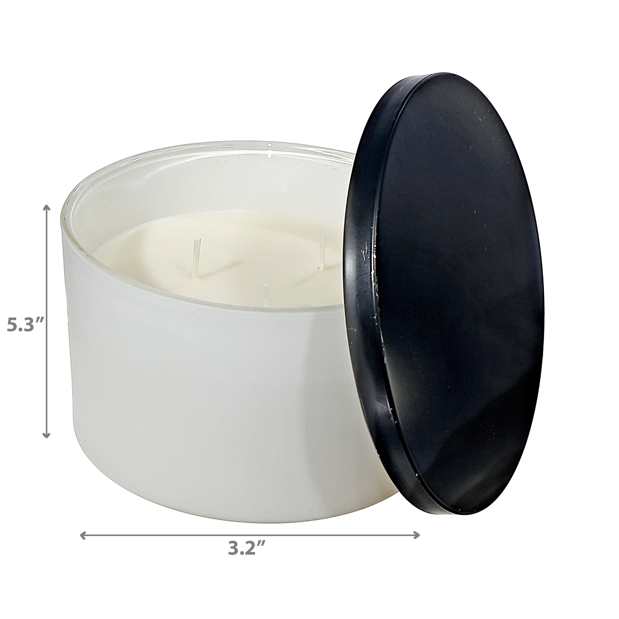 14Oz 3 Wick White Jar Scented Candle With Lid, 14 Oz White Jar 3 Wick Scented Candle With Lid, Modern Home Fragrance