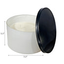 14Oz 3 Wick White Jar Scented Candle W/ Lid