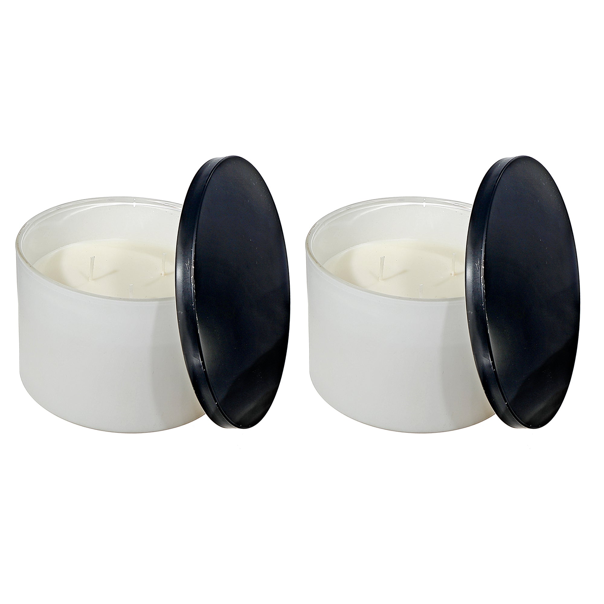 14Oz 3 Wick White Jar Scented Candle With Lid, 14 Oz White Jar 3 Wick Scented Candle With Lid, Modern Home Fragrance