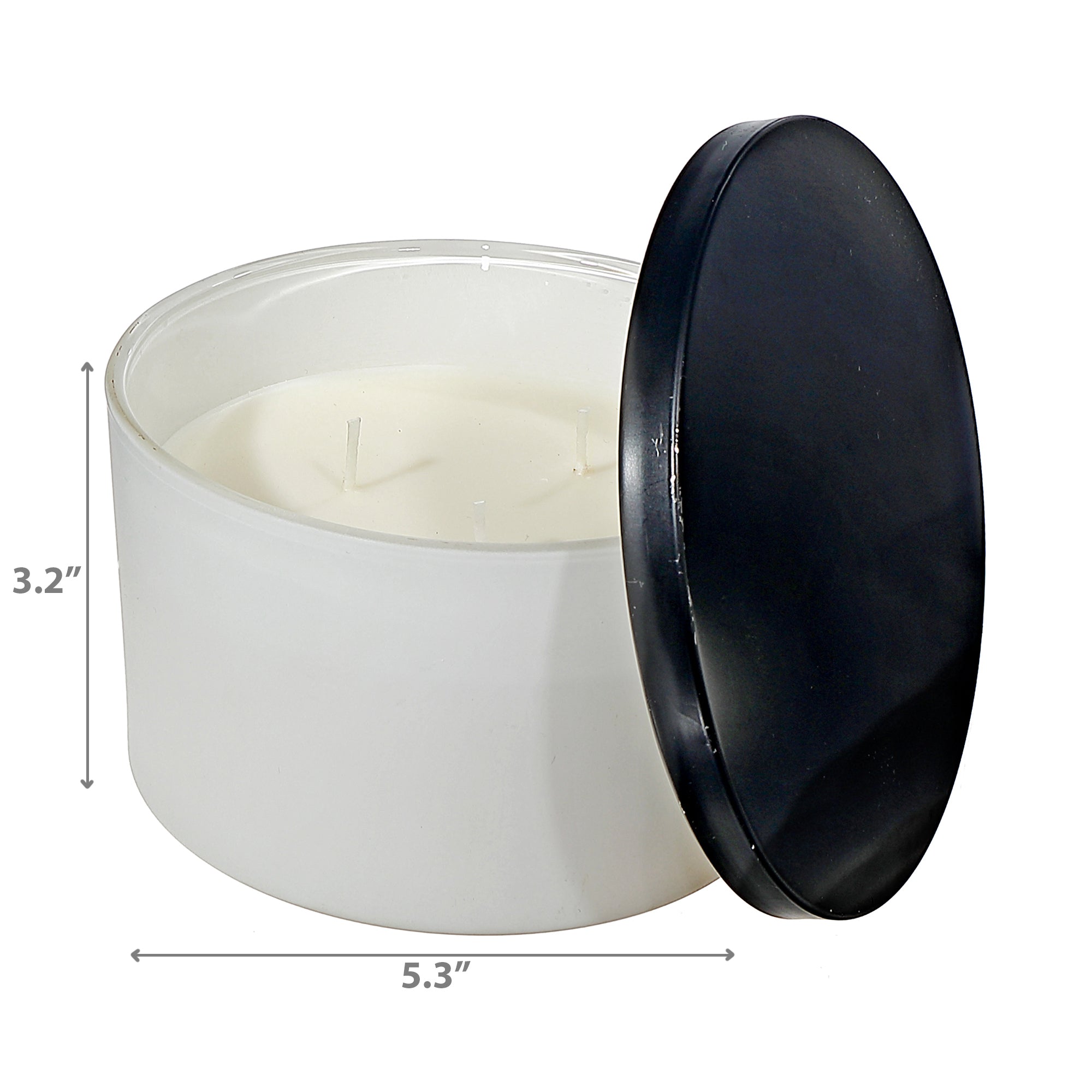 14Oz 3 Wick White Jar Scented Candle With Lid, 14 Oz White Jar 3 Wick Scented Candle With Lid, Modern Home Fragrance