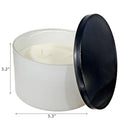 14Oz 3 Wick White Jar Scented Candle W/ Lid