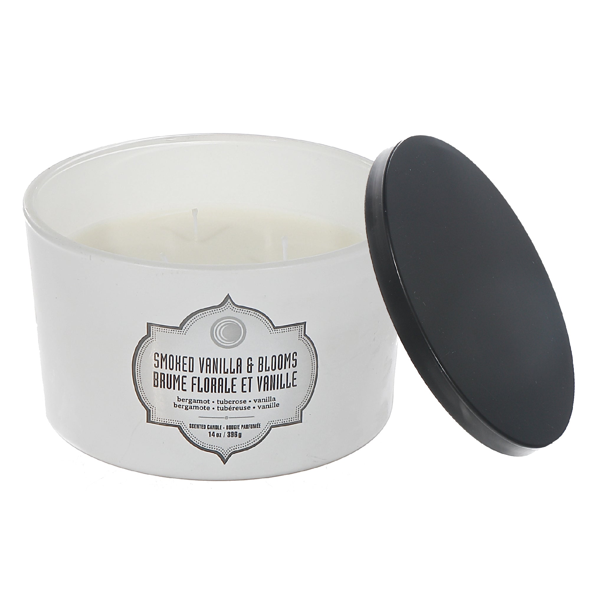 14Oz 3 Wick White Jar Scented Candle With Lid, 14 Oz White Jar 3 Wick Scented Candle With Lid, Modern Home Fragrance