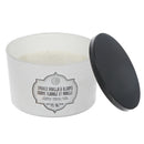 14Oz 3 Wick White Jar Scented Candle W/ Lid