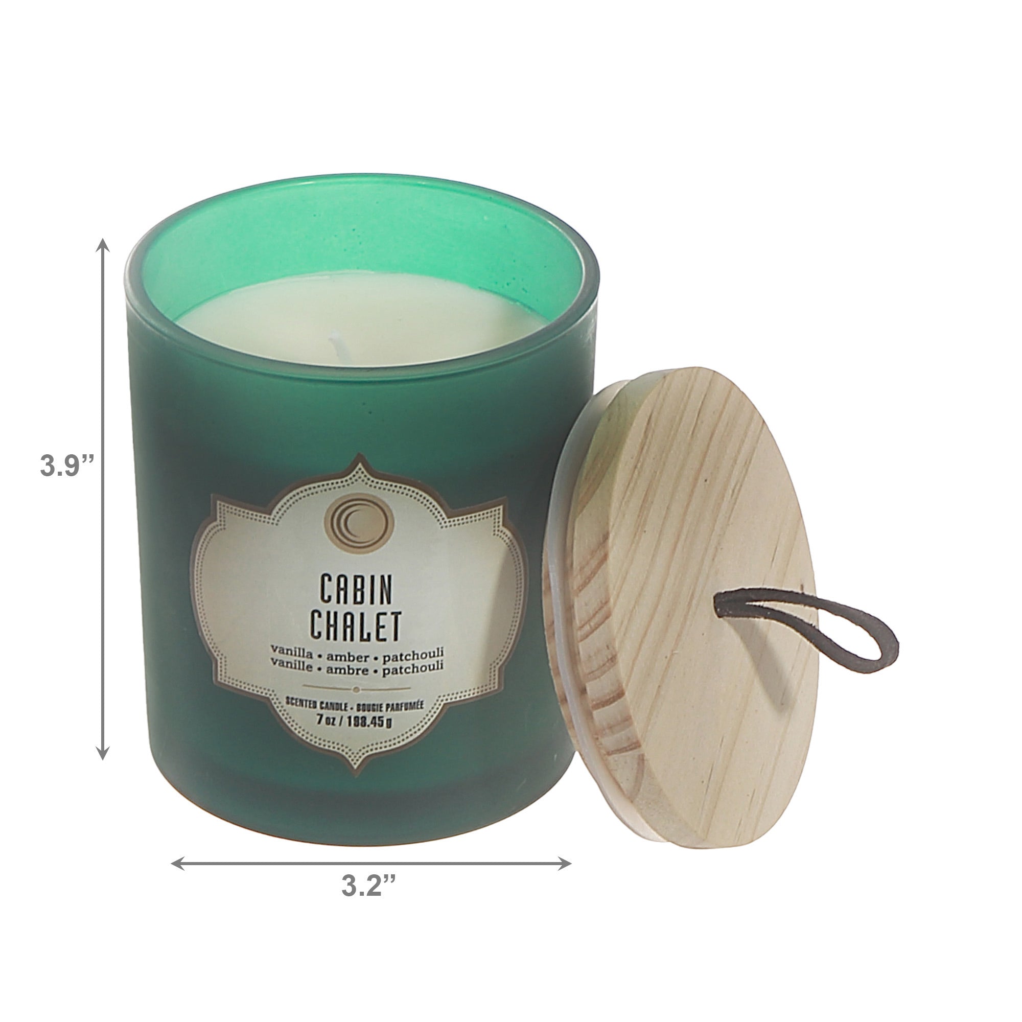 7 Ozs Green Jar Scented Candle Cabin - Set of 2