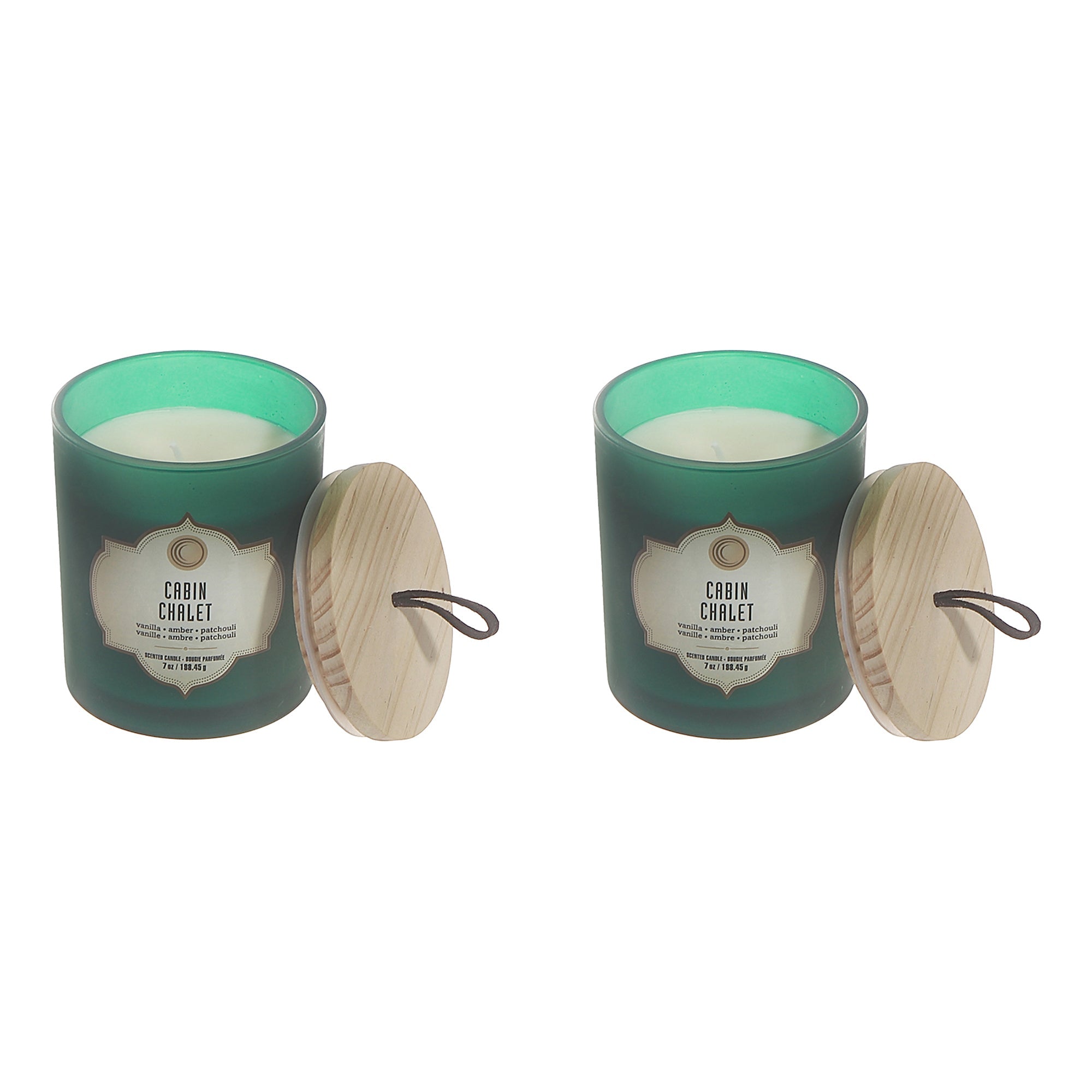 7 Ozs Green Jar Scented Candle Cabin - Set of 2