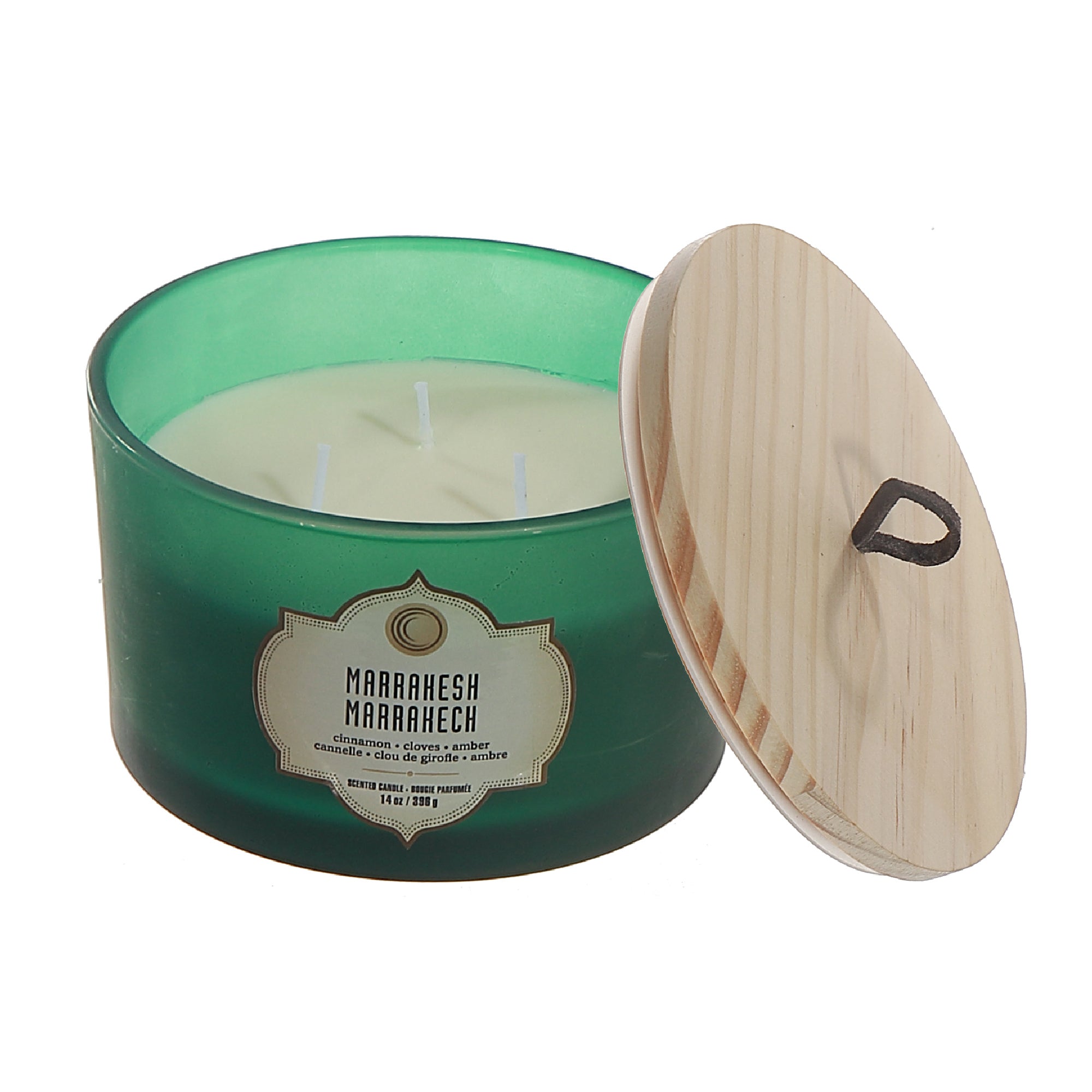 14 Ozs 3 Wick Green Jar Scented Candle Marrakesh - Set of 2