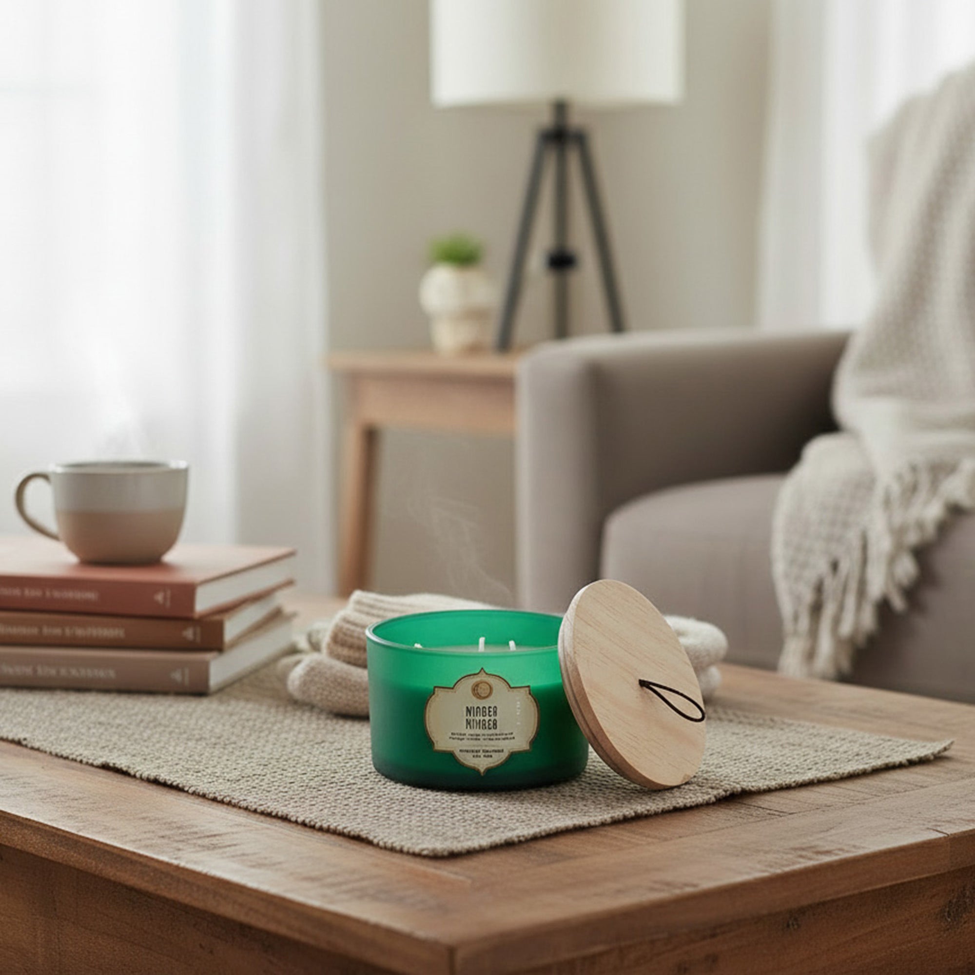 14 Ounces 3 Wick Green Jar Scented Candle Mimosa - Set of 2