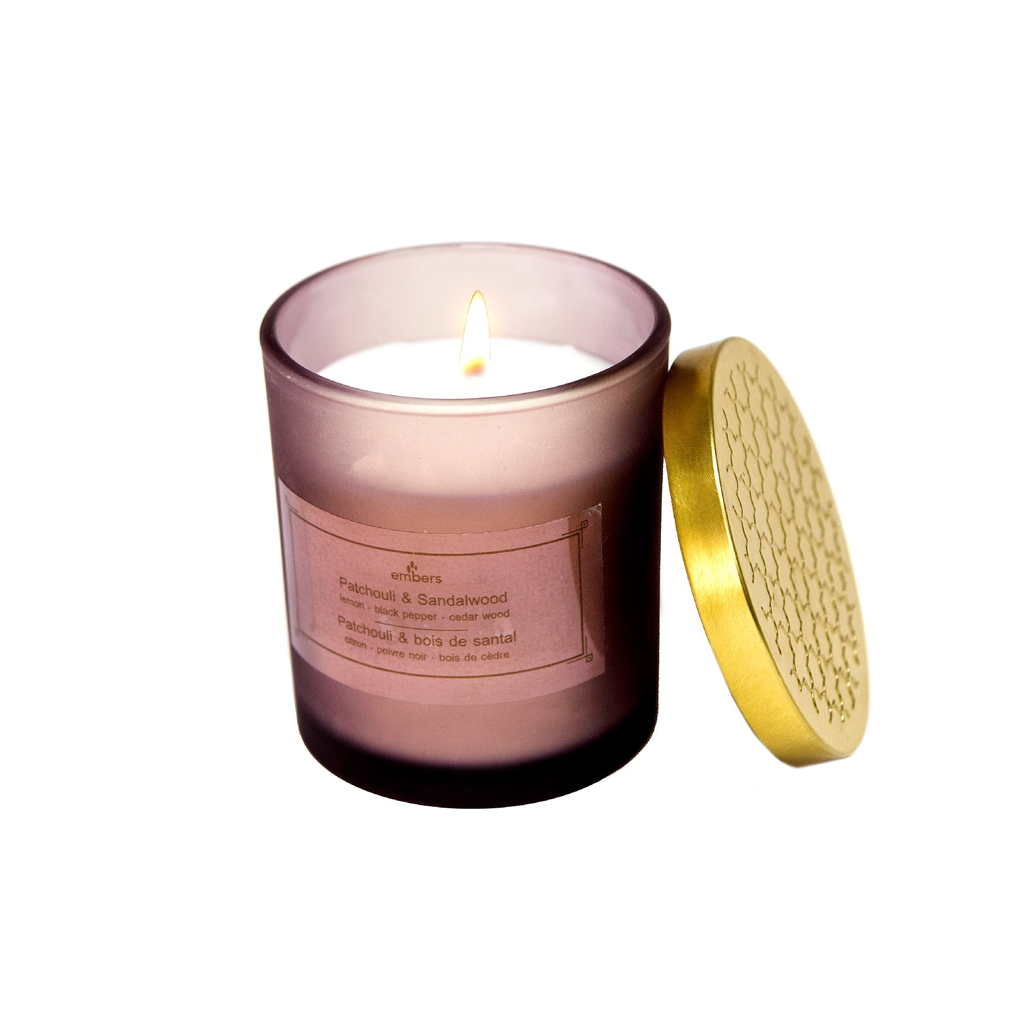 7 Ozs Mauve Jar Scented Candle Patchouli/Sandalwood - Set of 2