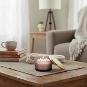 14 Ounces 3 Wick Mauve Jar Scented Candle Sea Salt/Driftwood