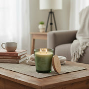 31.7 Ounces 3 Wick Tapered Glass Candle Lemongrass & Sage