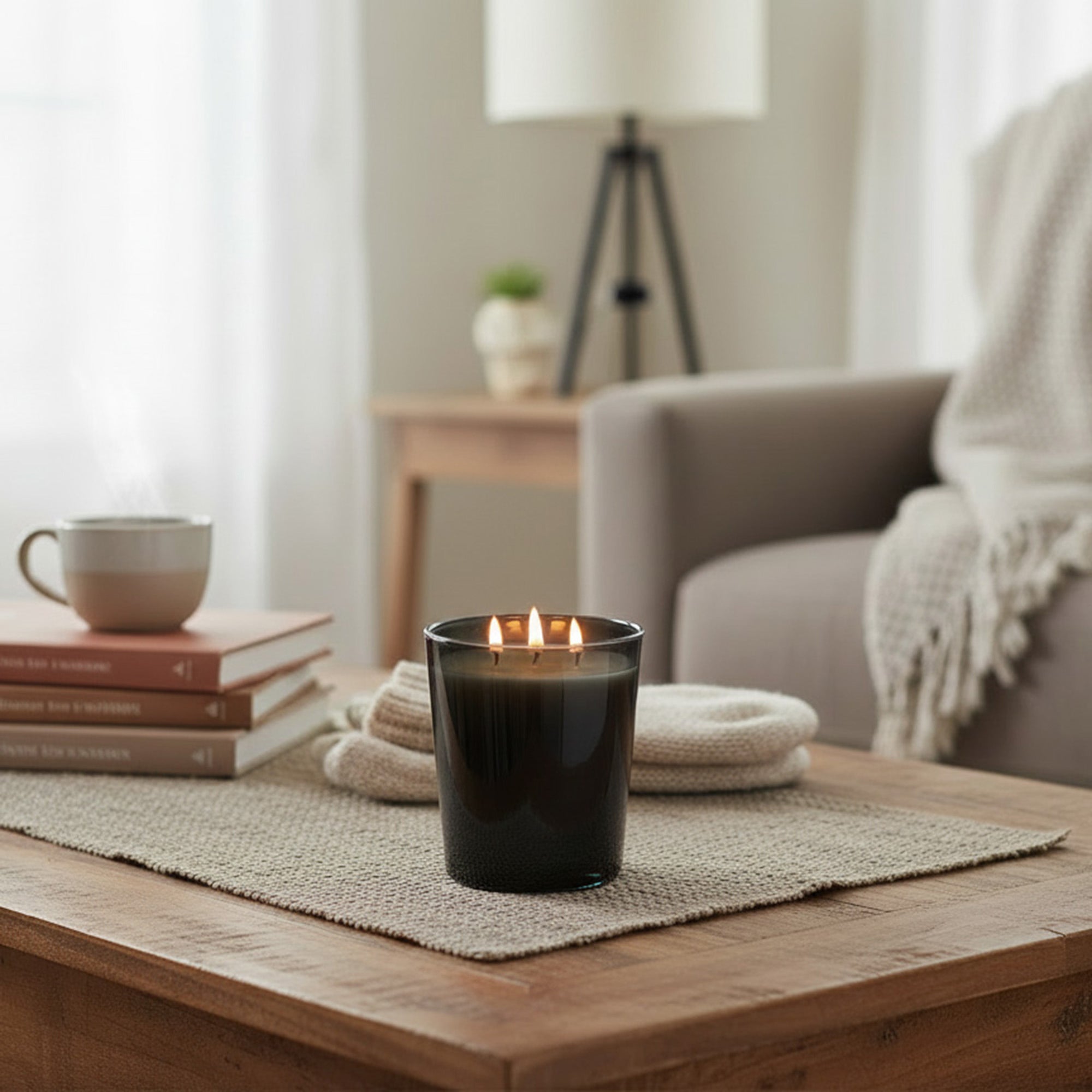 31.7 Ounces 3 Wick Tapered Glass Candle Restore