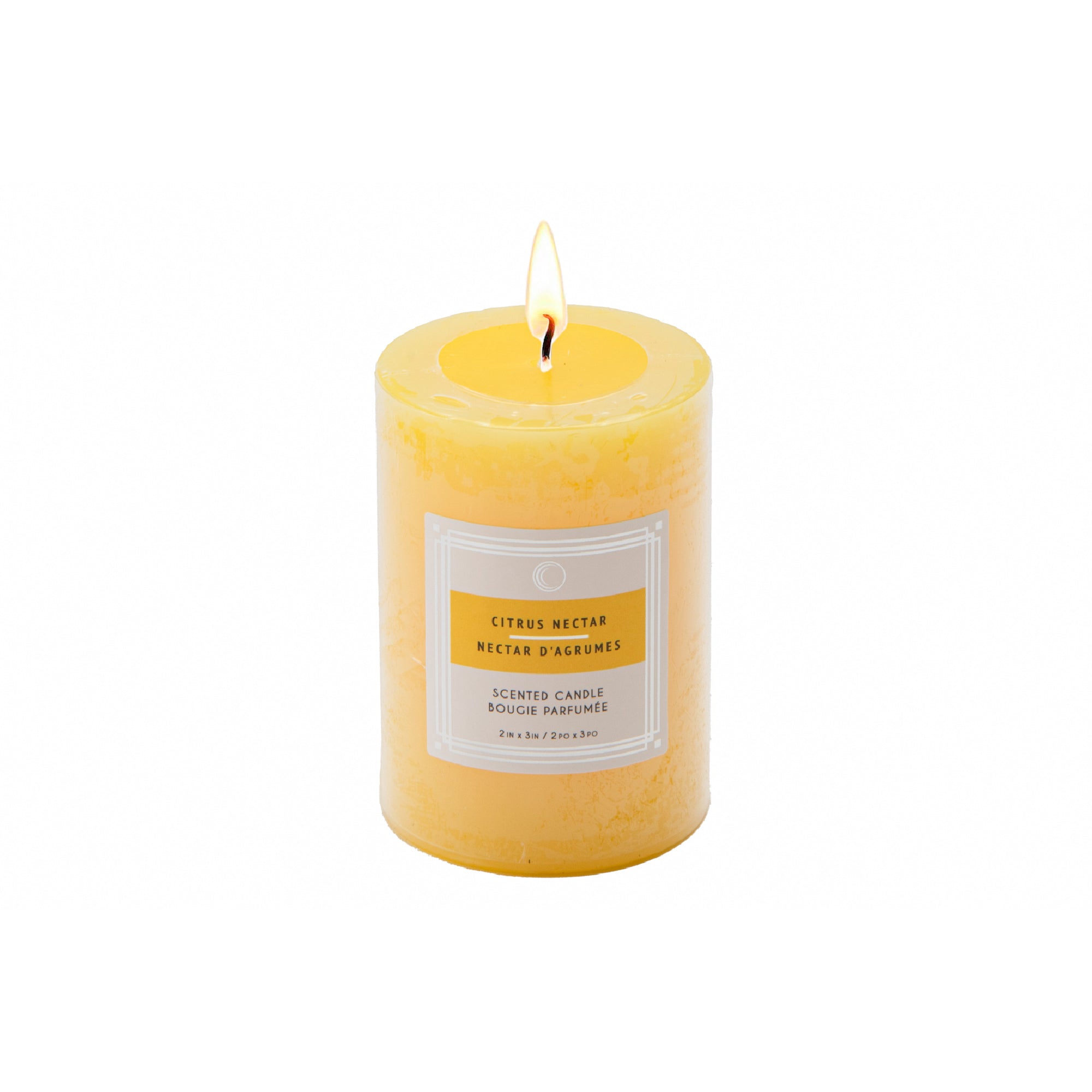 Citrus Nectar 2"x3" Scented Pillars, Set of 12, Home Fragrance, Aromatherapy