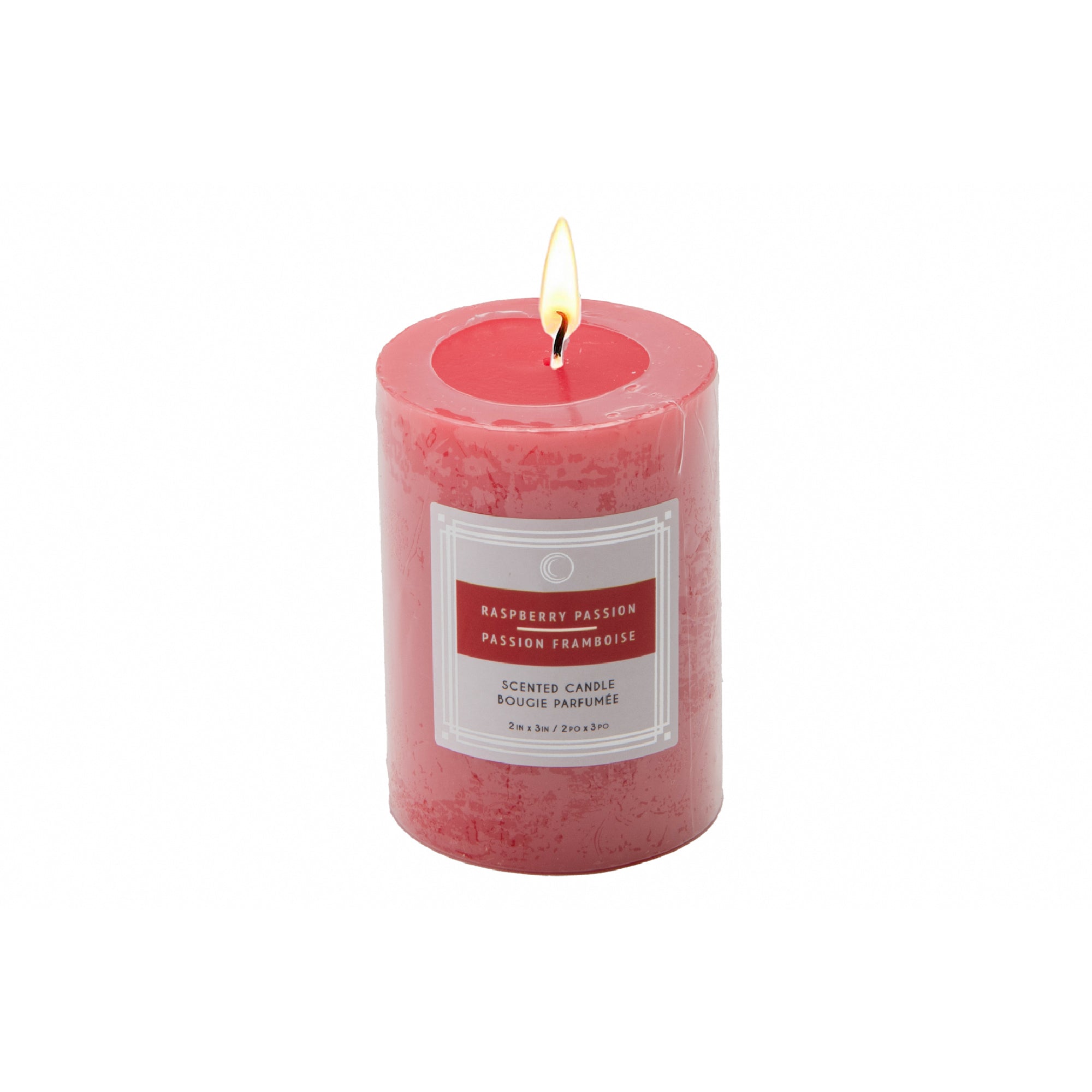 Raspberry Passion 2"x3" Scented Pillars, Set of 12, Home Fragrance, Aromatherapy
