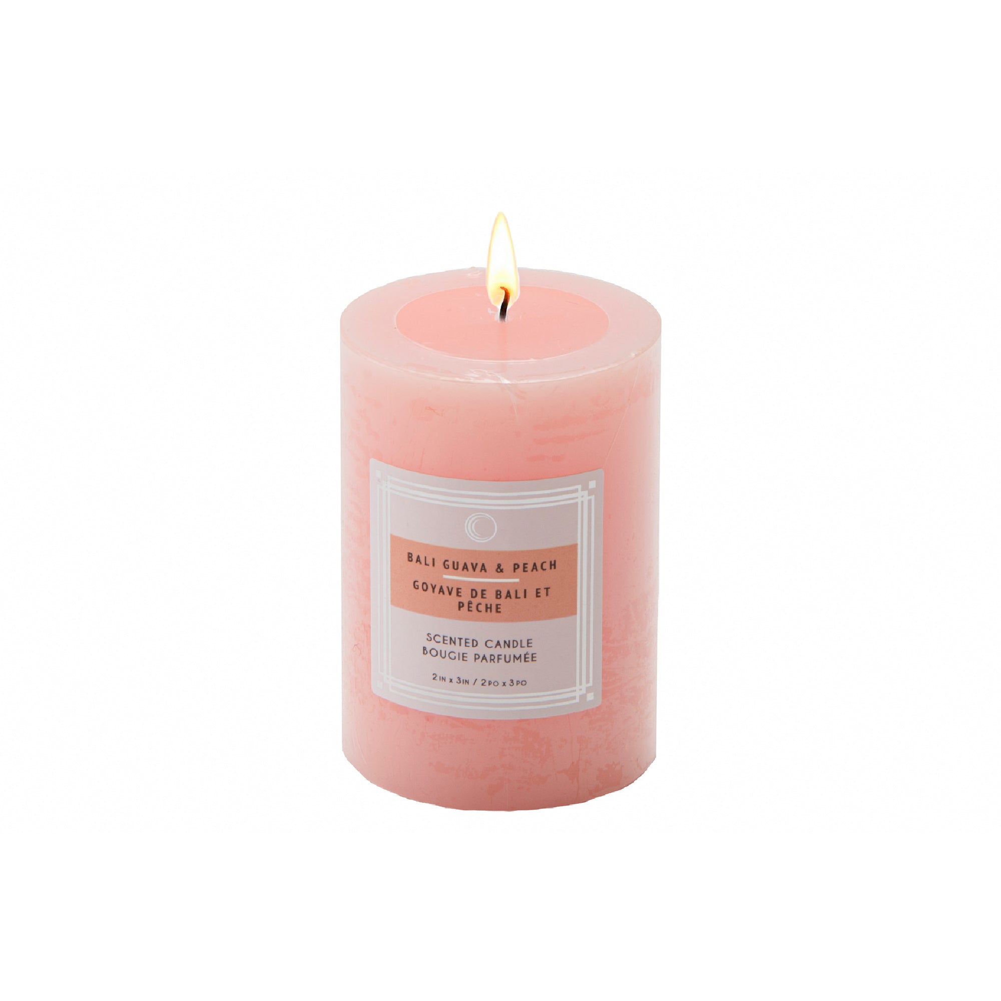 Bali Guava & Peach 2"x3" Scented Pillars, Set of 12, Home Fragrance, Aromatherapy