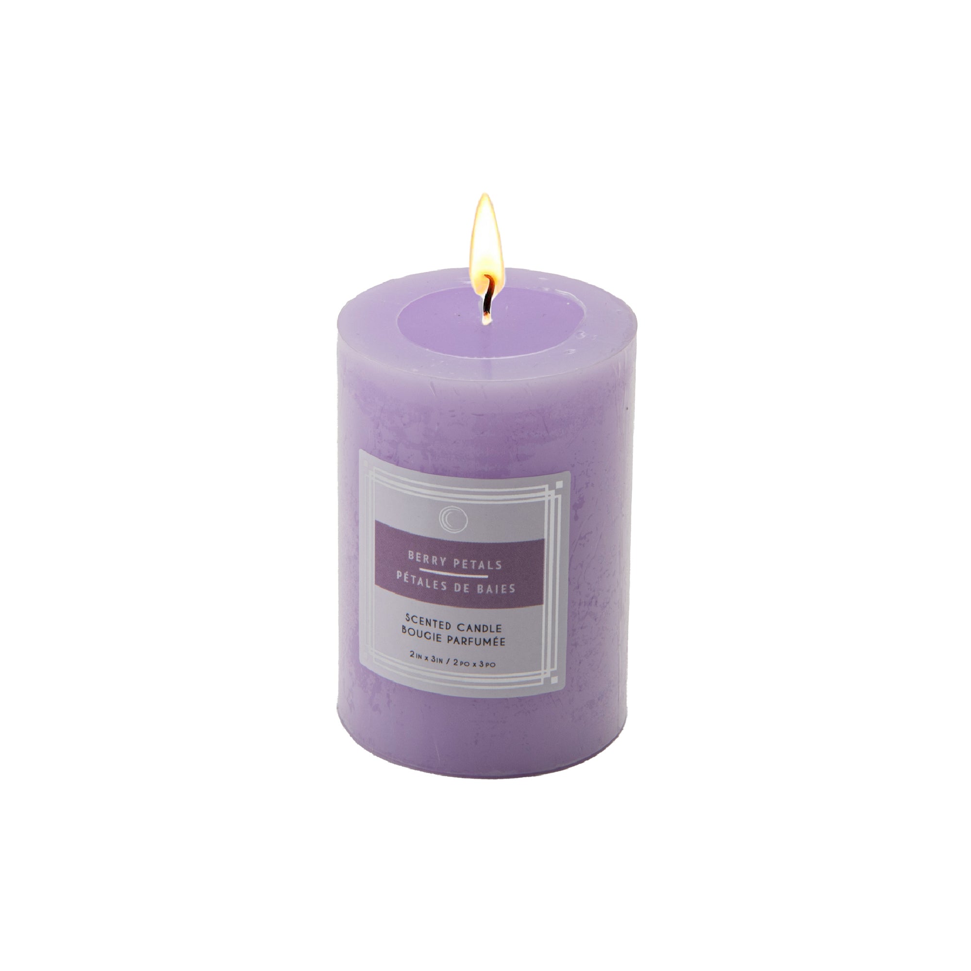 Berry Petals 2"x3" Scented Pillars, Set of 12, Home Fragrance, Aromatherapy
