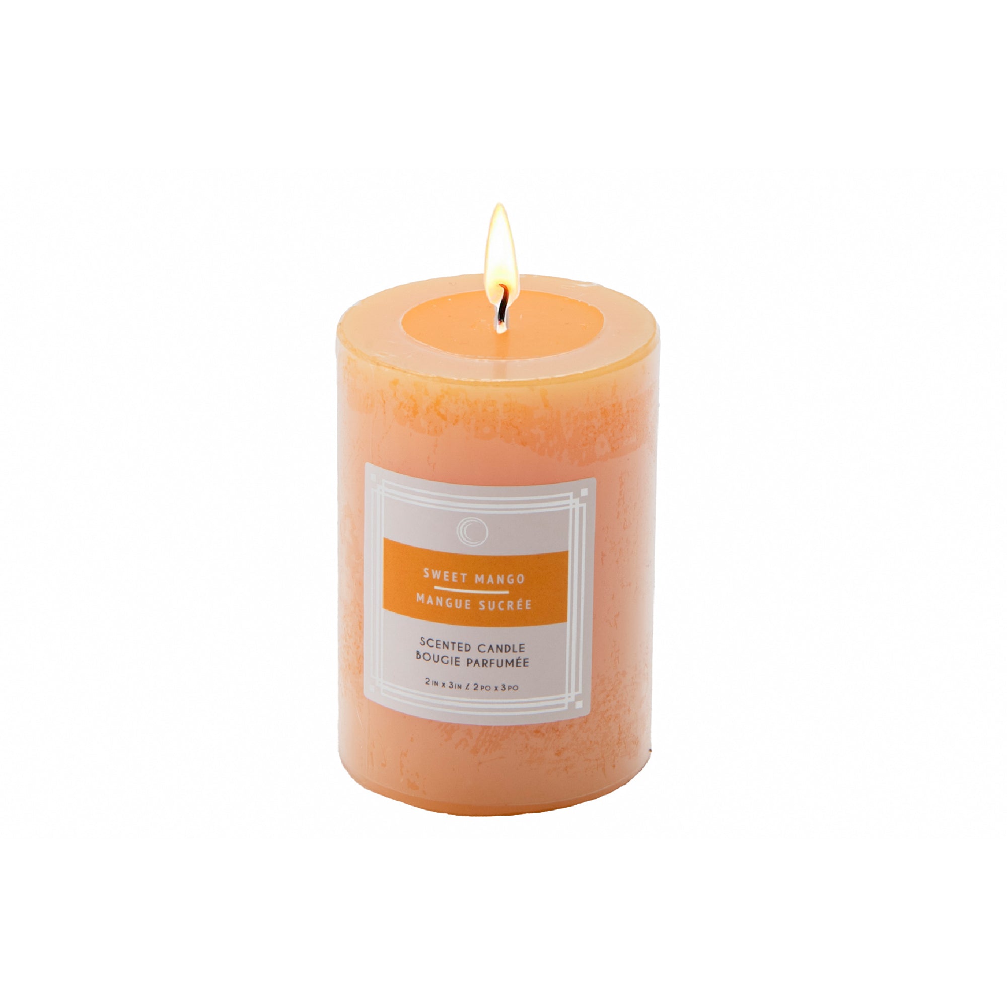 Sweet Mango 2"x3" Scented Pillars, Set of 12, Home Fragrance, Aromatherapy
