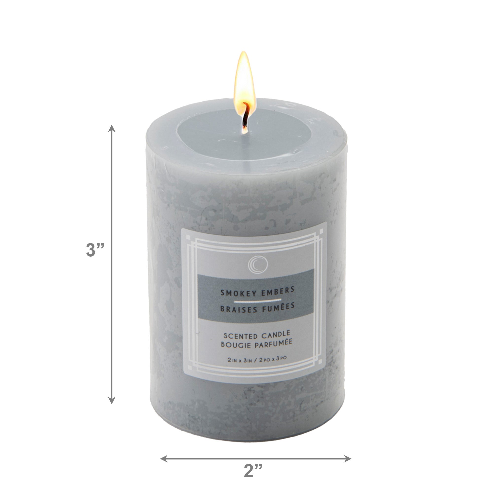 Smokey Embers 2"x3" Scented Pillars, Set of 12, Home Fragrance, Aromatherapy