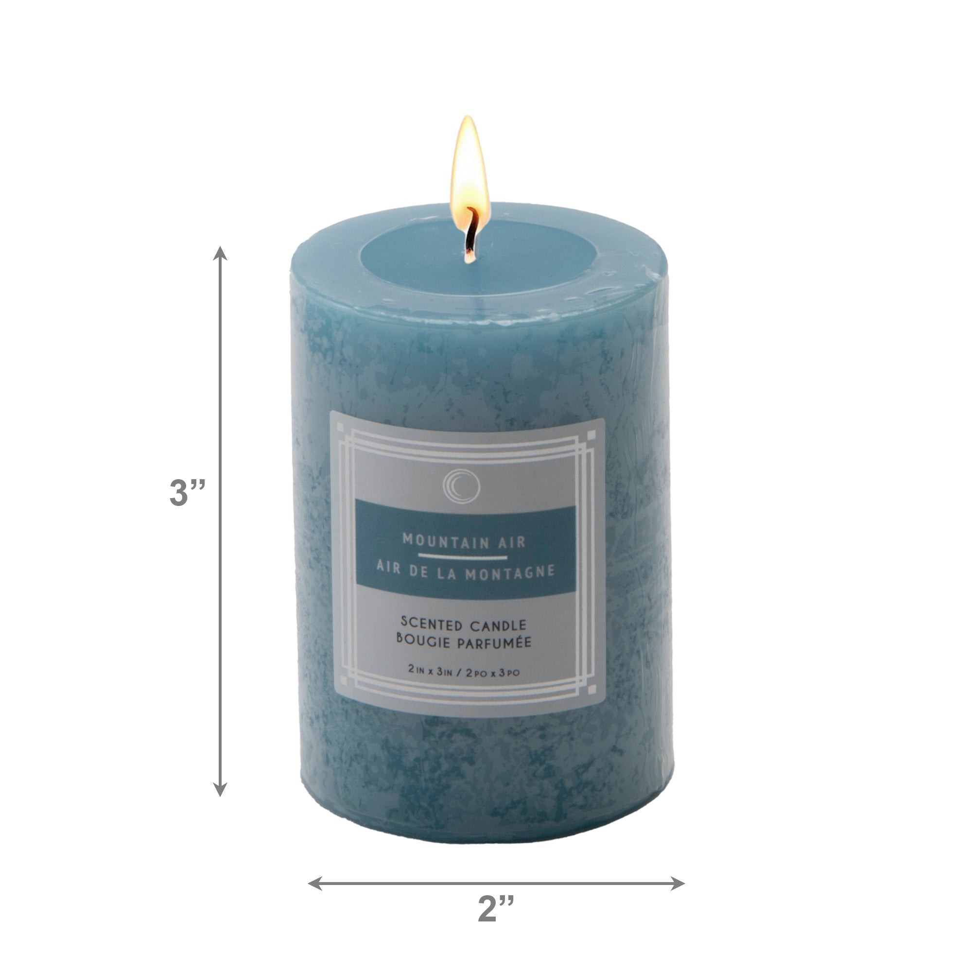 Mountain Air 2"x3" Scented Pillars, Set of 12, Home Fragrance, Aromatherapy
