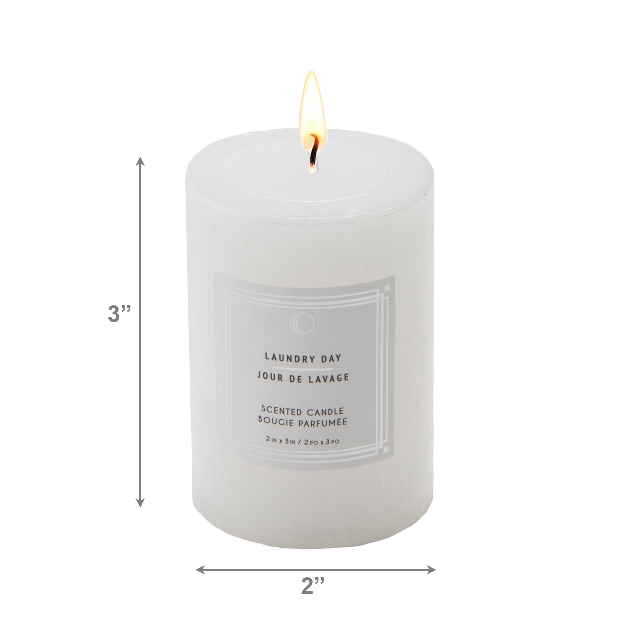 Laundry Day 2"x3" Scented Pillars, Set of 12, Home Fragrance, Aromatherapy