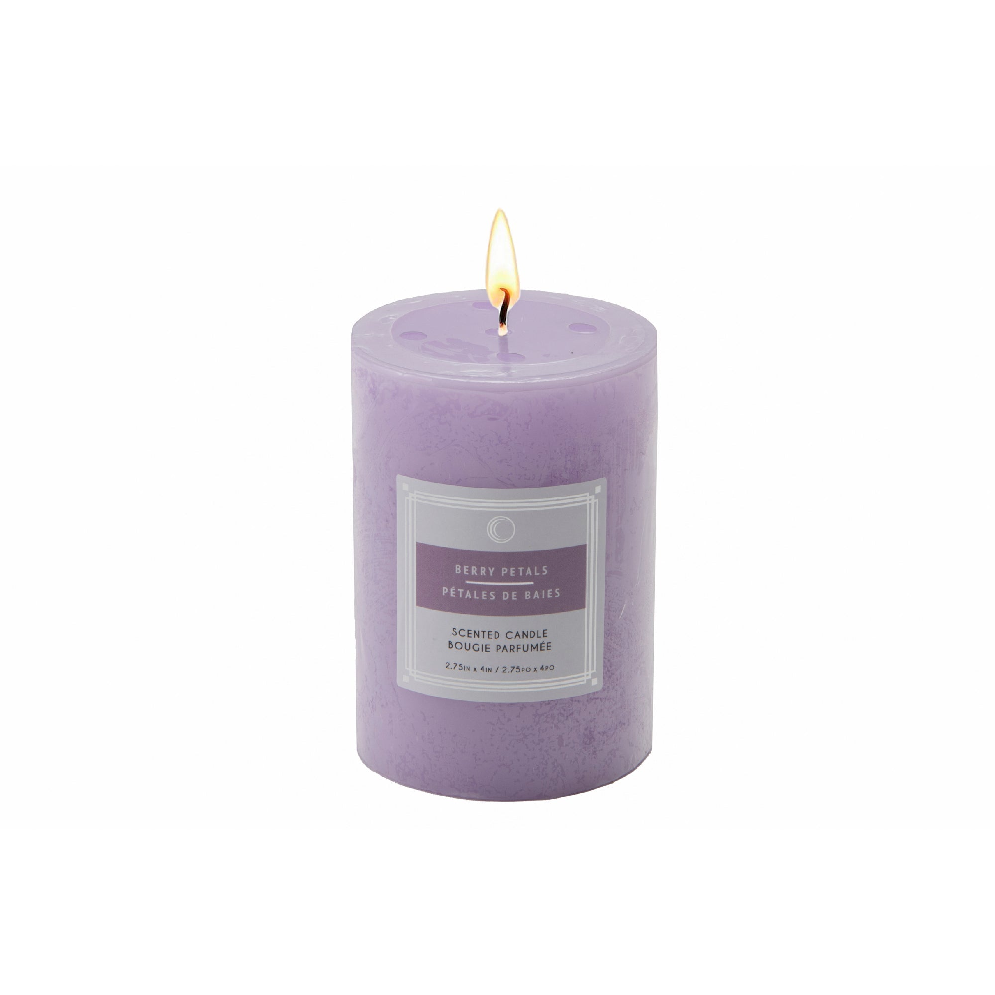 Berry Petals 2.75"x4" Scented Pillars, Set of 8, Home Fragrance, Aromatherapy