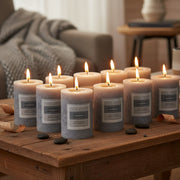 Smokey Embers 2.75"x4" Scented Pillars, Set of 8, Home Fragrance, Aromatherapy