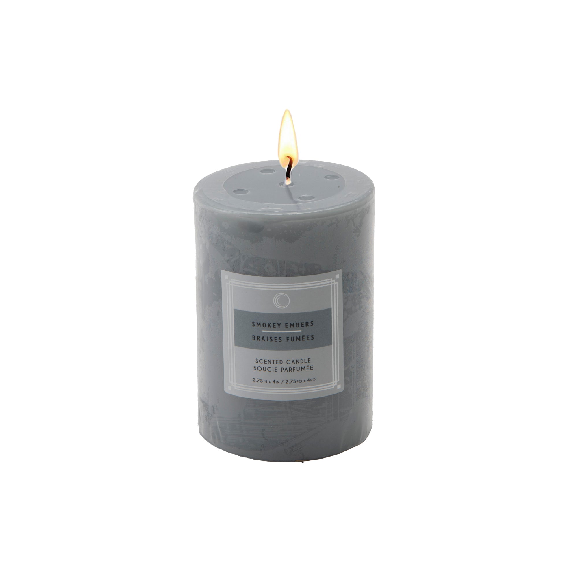 Smokey Embers 2.75"x4" Scented Pillars, Set of 8, Home Fragrance, Aromatherapy