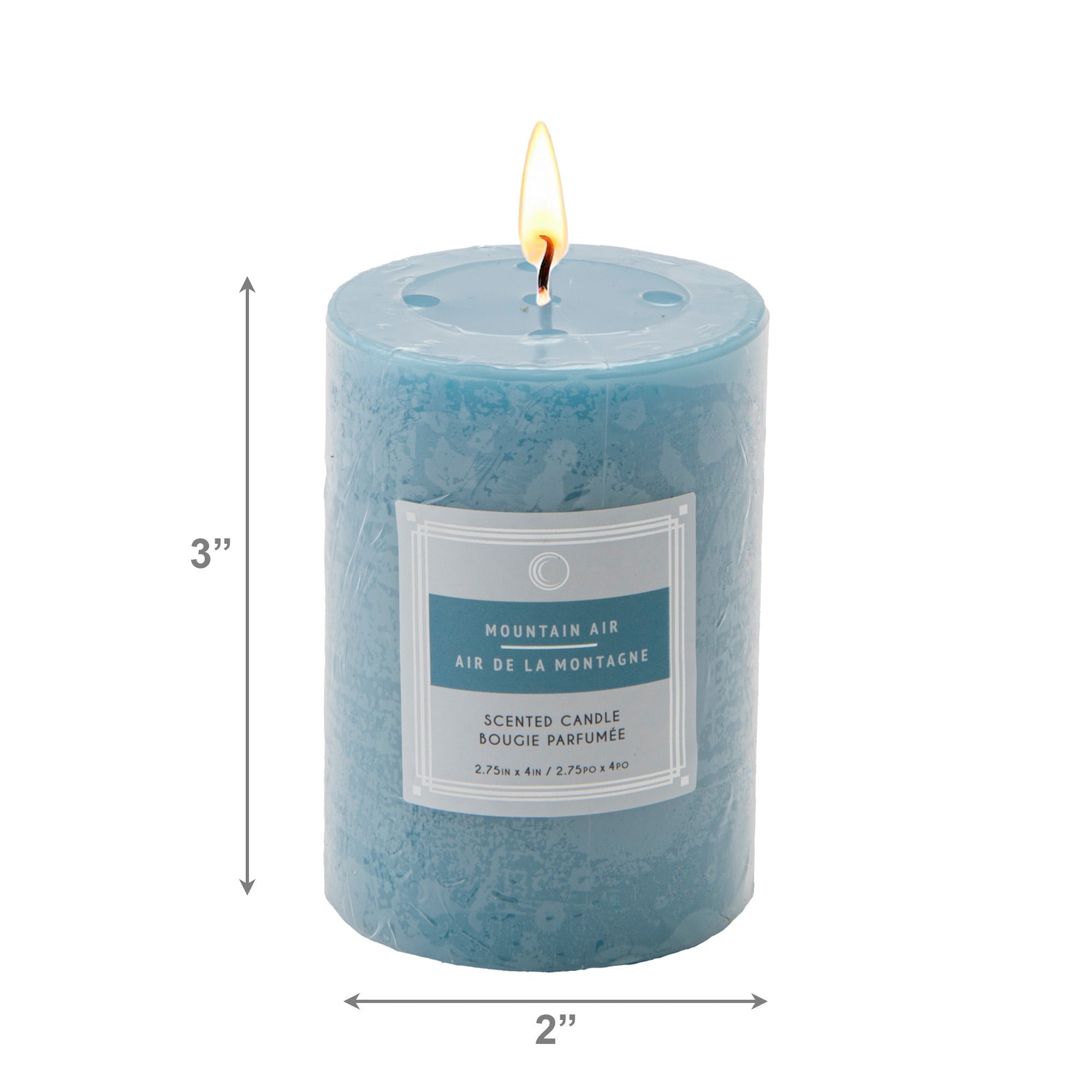 Mountain Air 2.75"x4" Scented Pillars, Set of 8, Home Fragrance, Aromatherapy