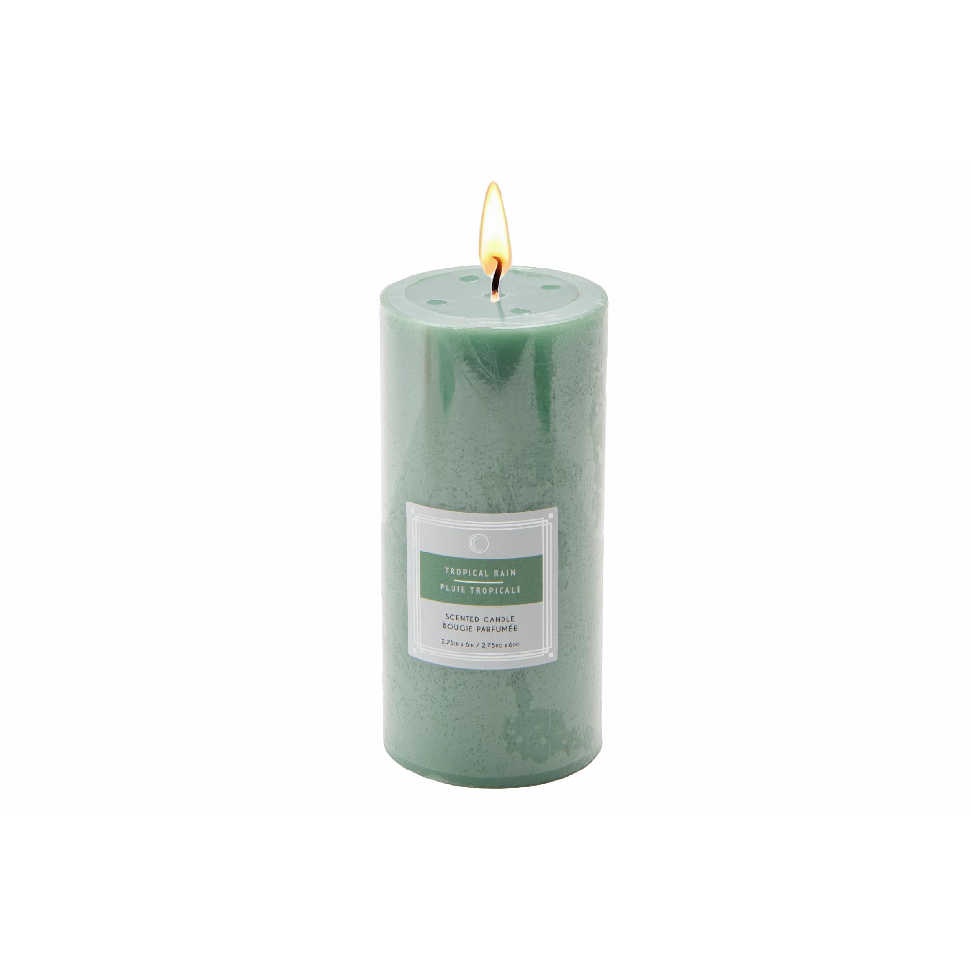 Tropical Rain 2.75"x6" Scented Pillars, Set of 6, Home Fragrance, Aromatherapy