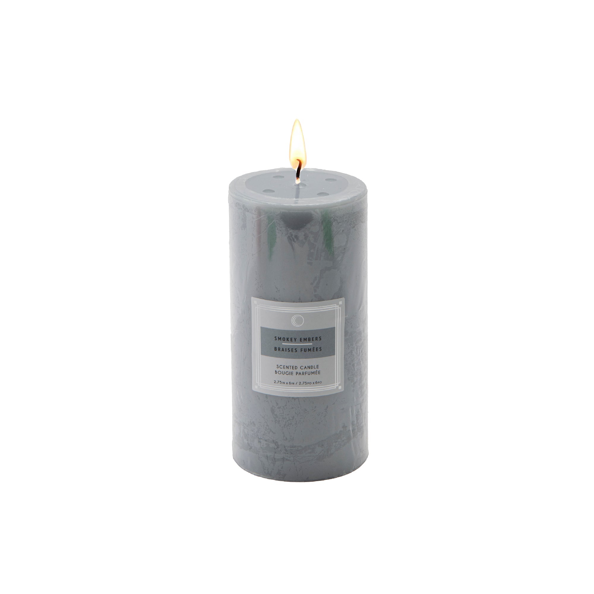Smokey Embers 2.75"x6" Scented Pillars, Set of 6, Home Fragrance, Aromatherapy
