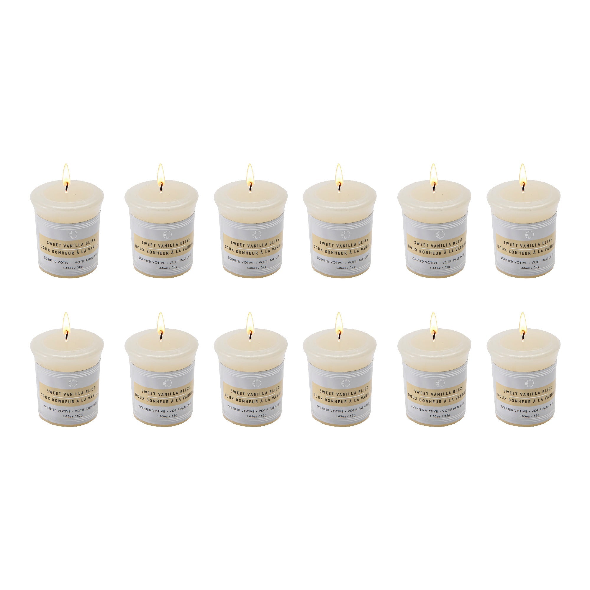 Sweet Vanilla Bliss Mushroom Votive Candles, Set of 12, Home Fragrance, Aromatherapy