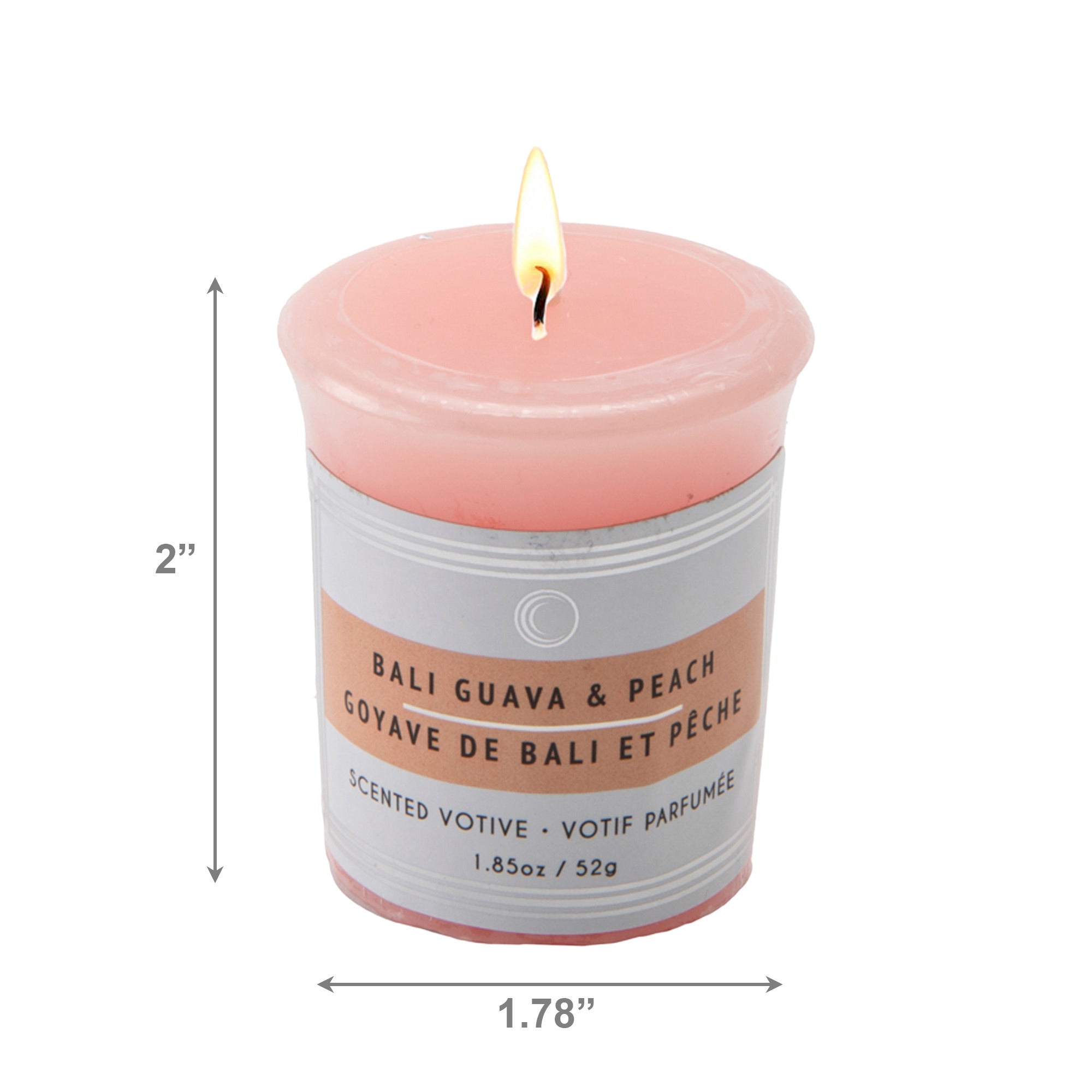Bali Guava & Peach Mushroom Votive Candles, Set of 12, Home Fragrance, Aromatherapy