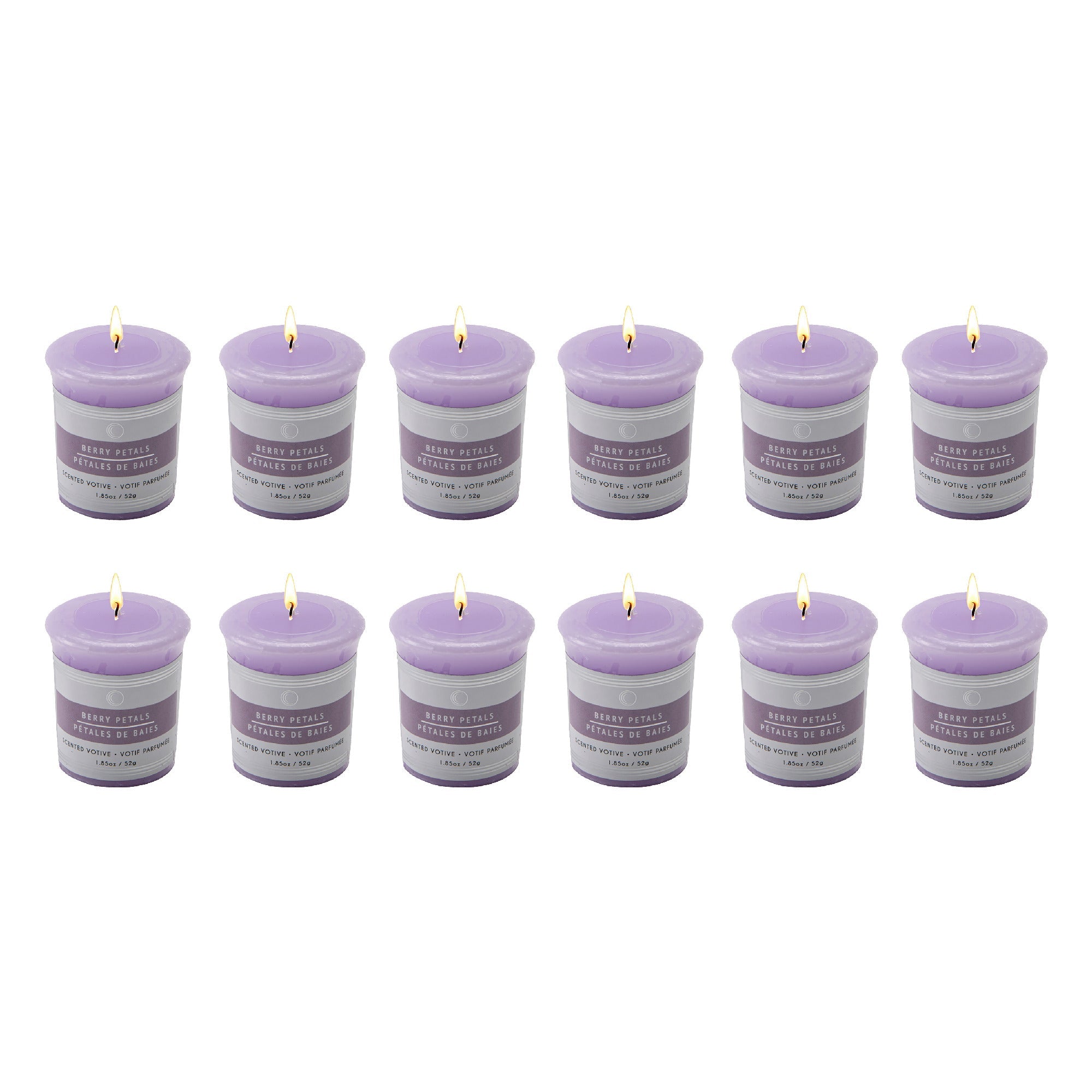 Berry Petals Mushroom Votive Candles, Set of 12, Home Fragrance, Aromatherapy