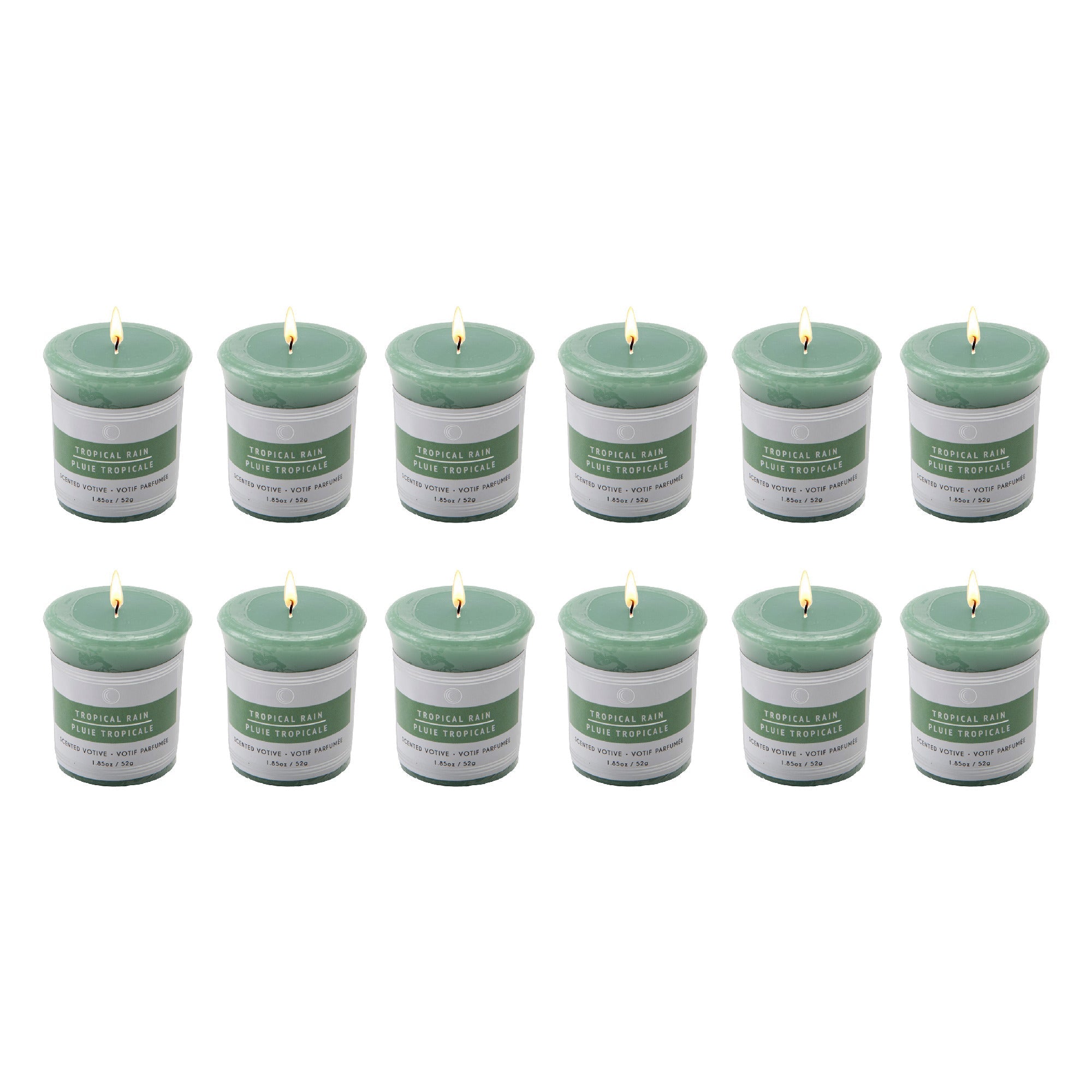 Tropical Rain Mushroom Votive Candles, Set of 12, Home Fragrance, Aromatherapy