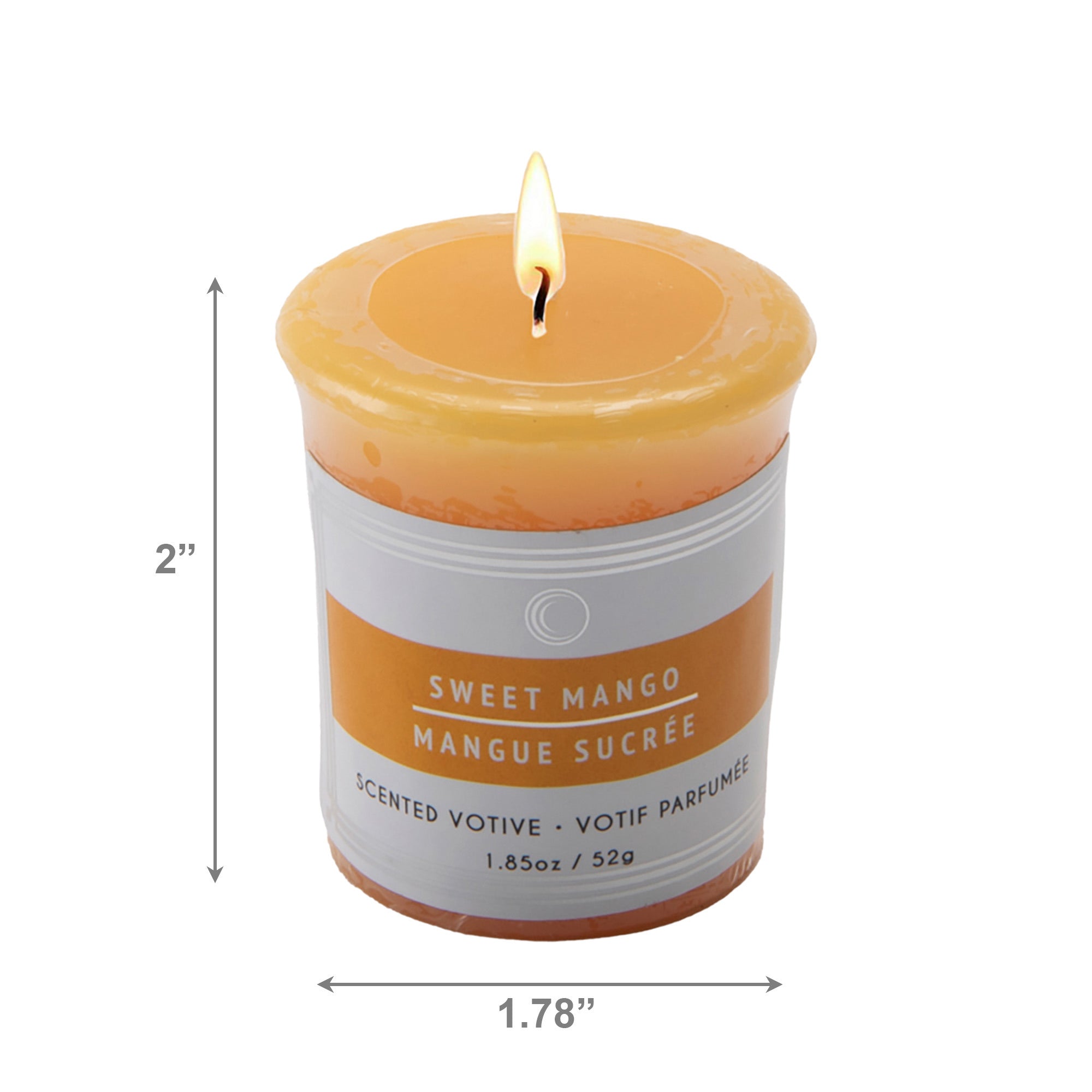 Sweet Mango Mushroom Votive Candles, Set of 12, Home Fragrance, Aromatherapy