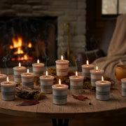 Smokey Embers Mushroom Votive Candles, Set of 12, Home Fragrance, Aromatherapy
