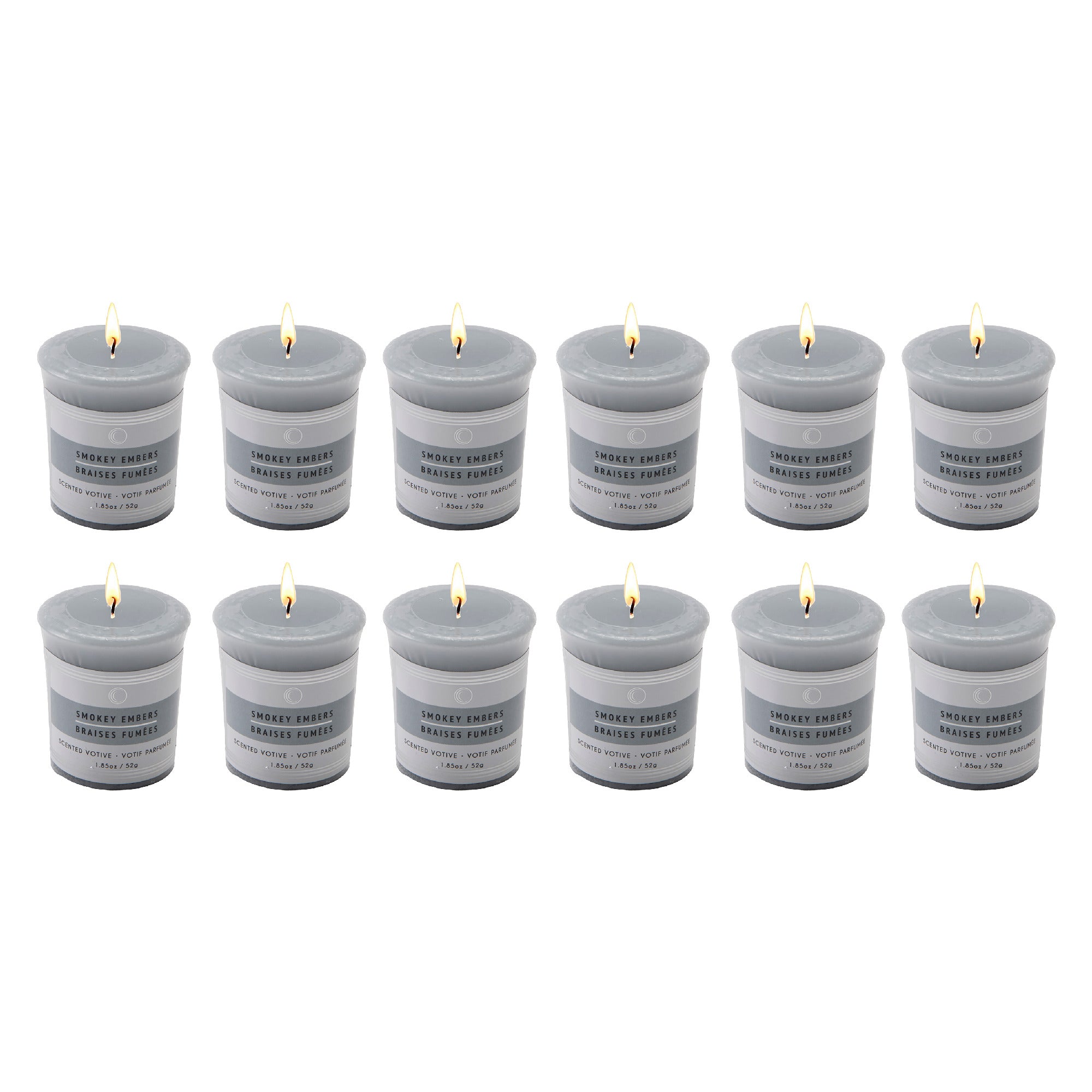 Smokey Embers Mushroom Votive Candles, Set of 12, Home Fragrance, Aromatherapy