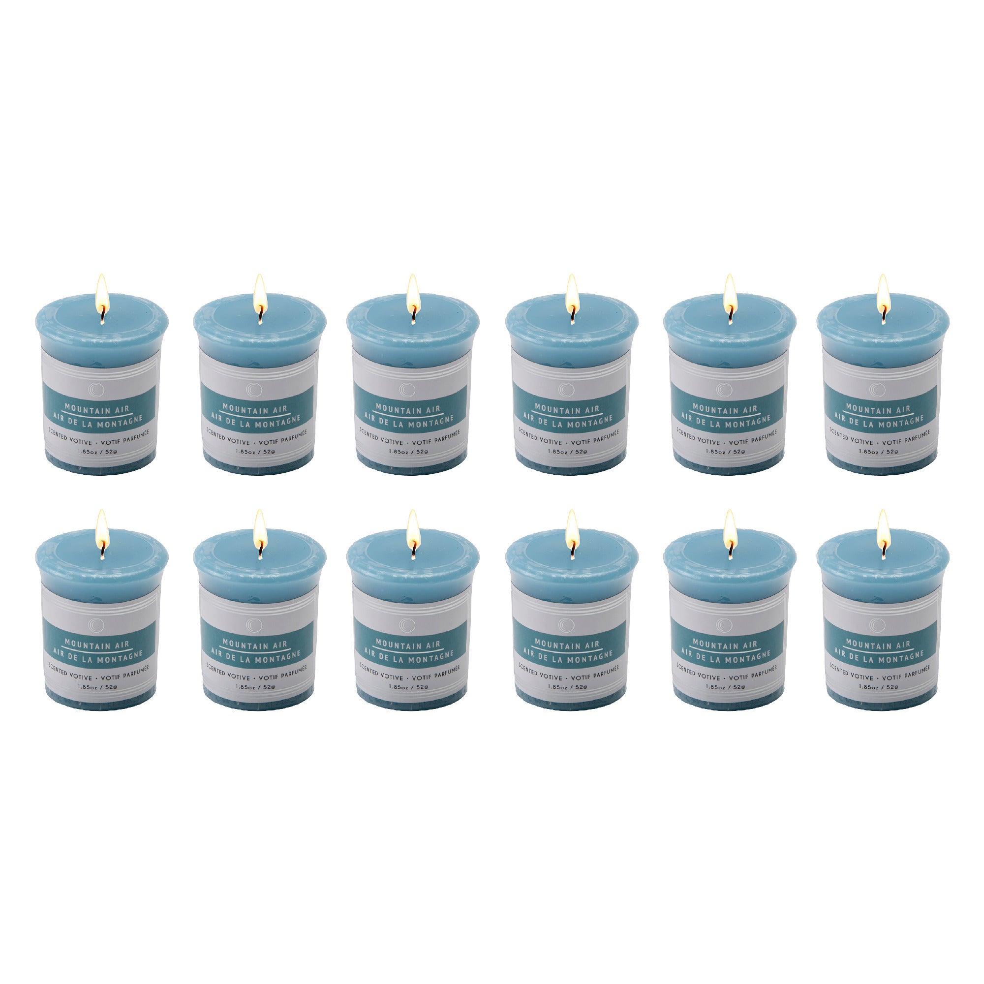 Mountain Air Mushroom Votive Candles, Set of 12, Home Fragrance, Aromatherapy