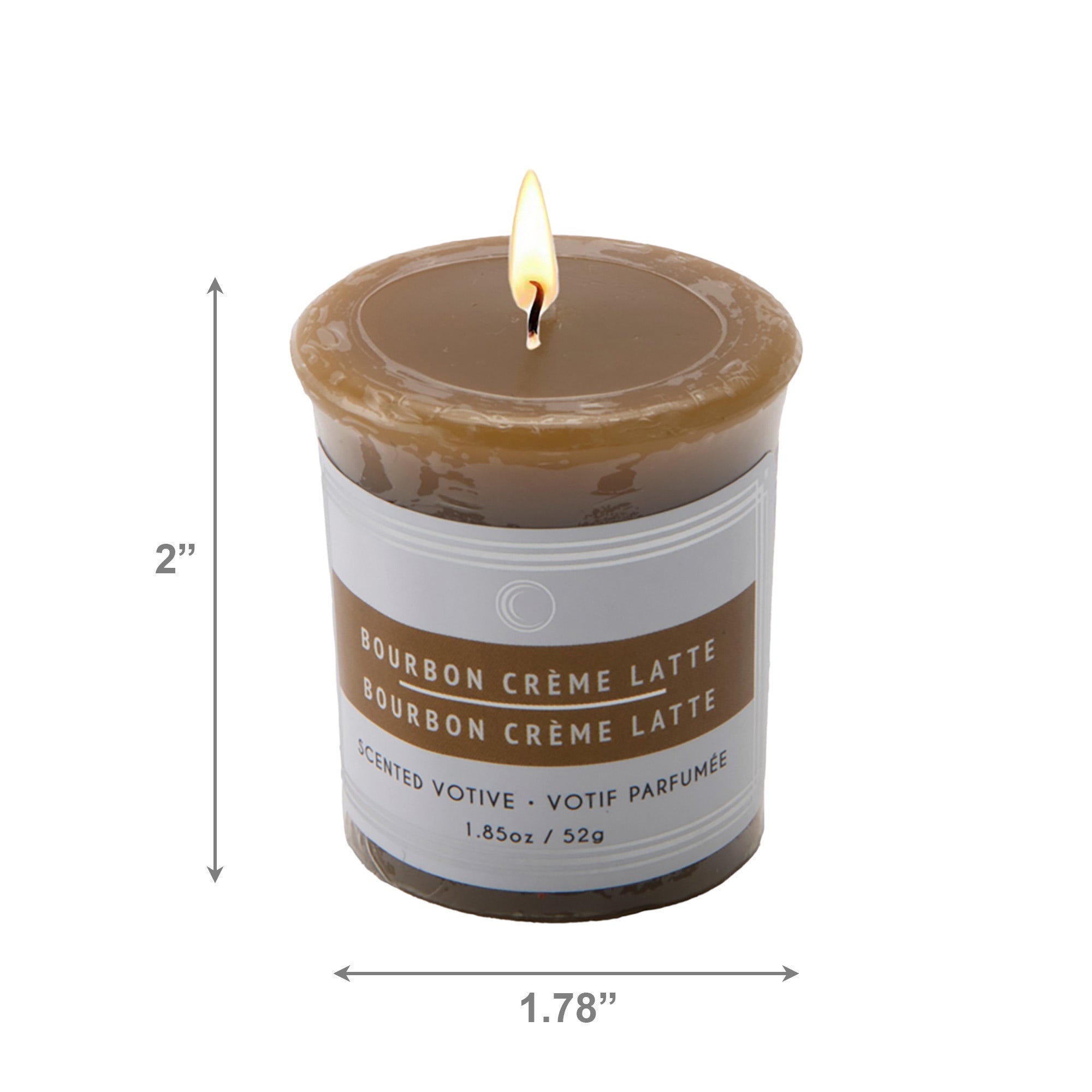 Bourbon Crème Latte Mushroom Votive Candles, Set of 12, Home Fragrance, Aromatherapy